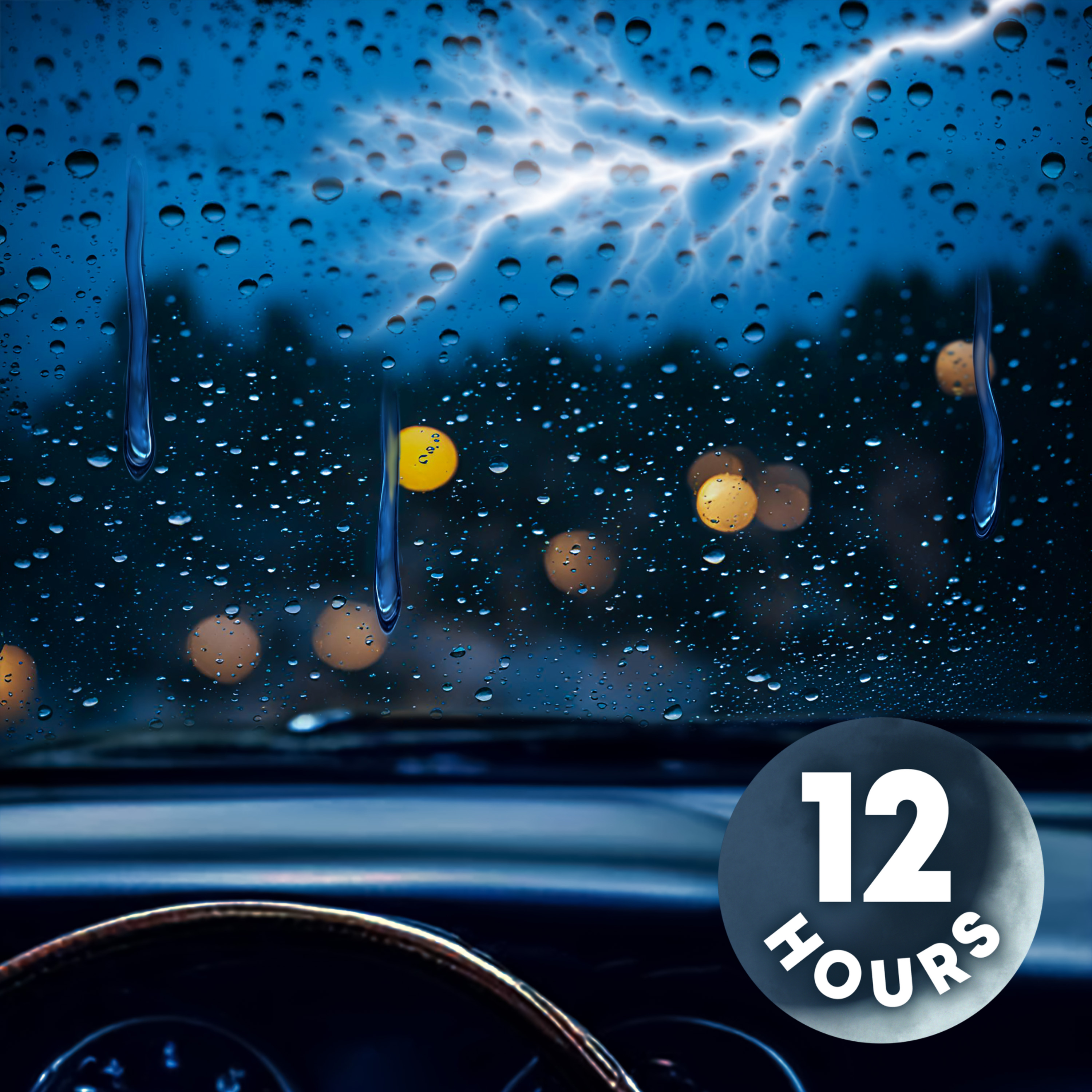 Rainfall on Windshield with Nature Sounds to Sleep | 12 Hours