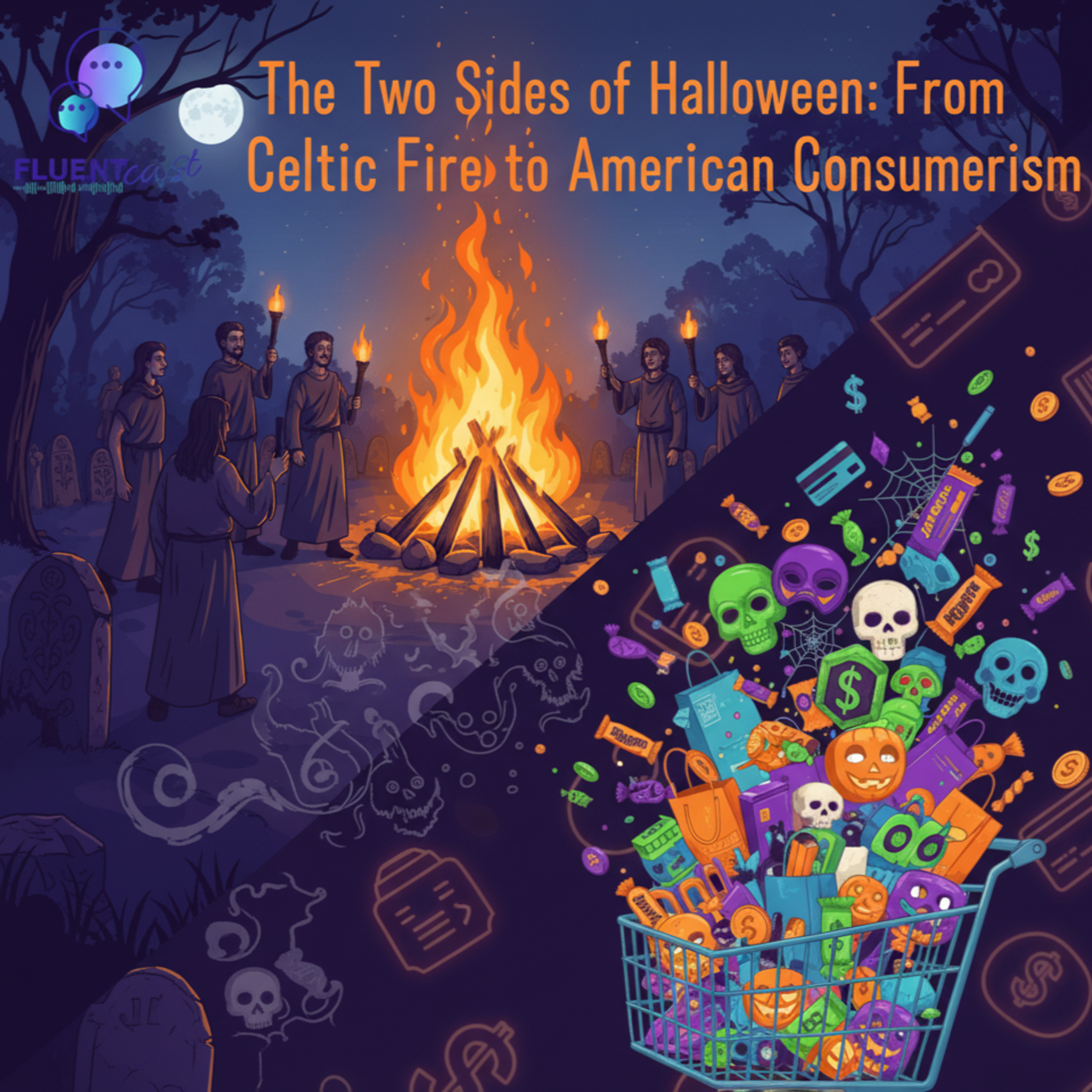 The Two Sides of Halloween: From Celtic Fire to American Consumerism 🎃