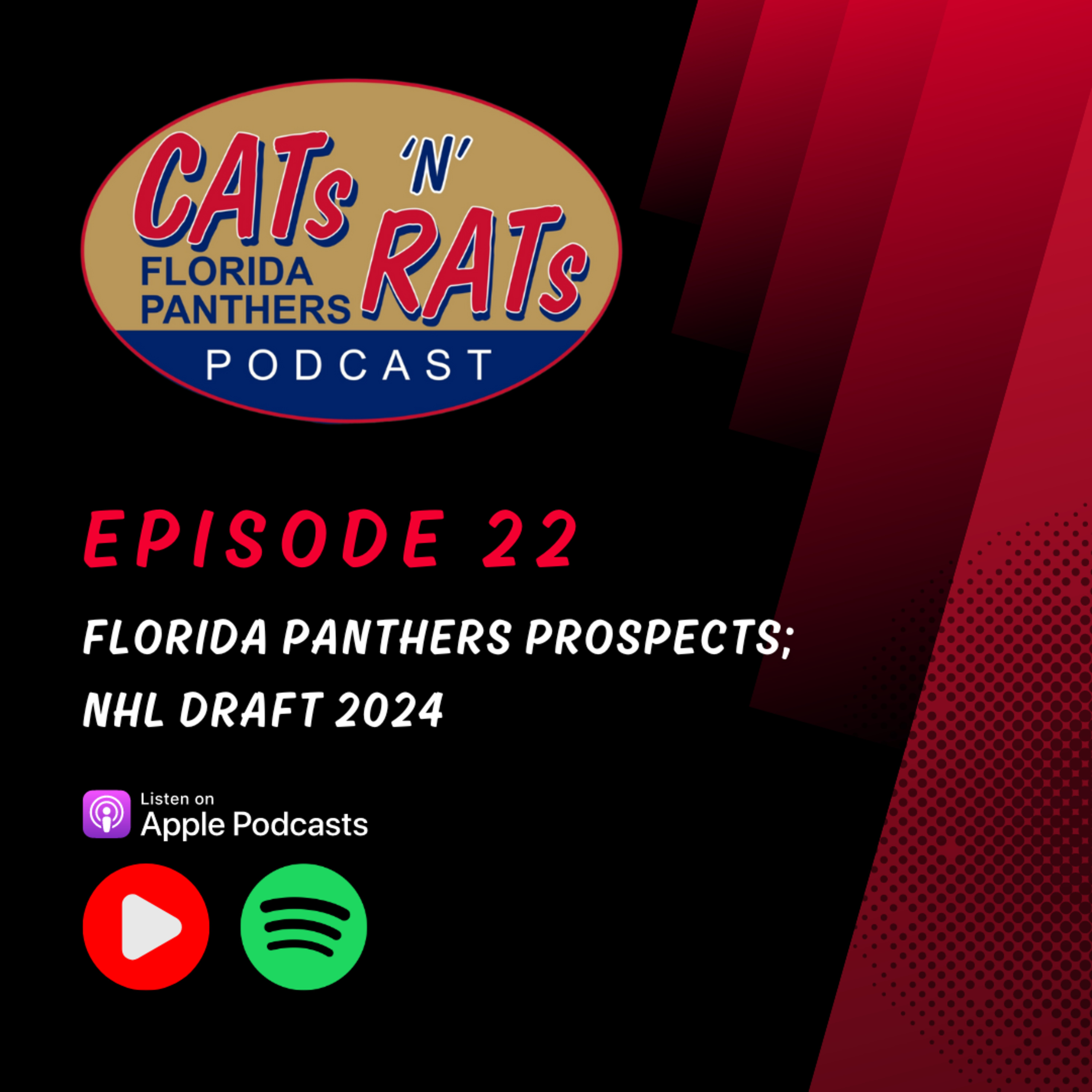 Cats N Rats Episode 22 — Florida Panthers Prospects; NHL Draft 2024 episode artwork