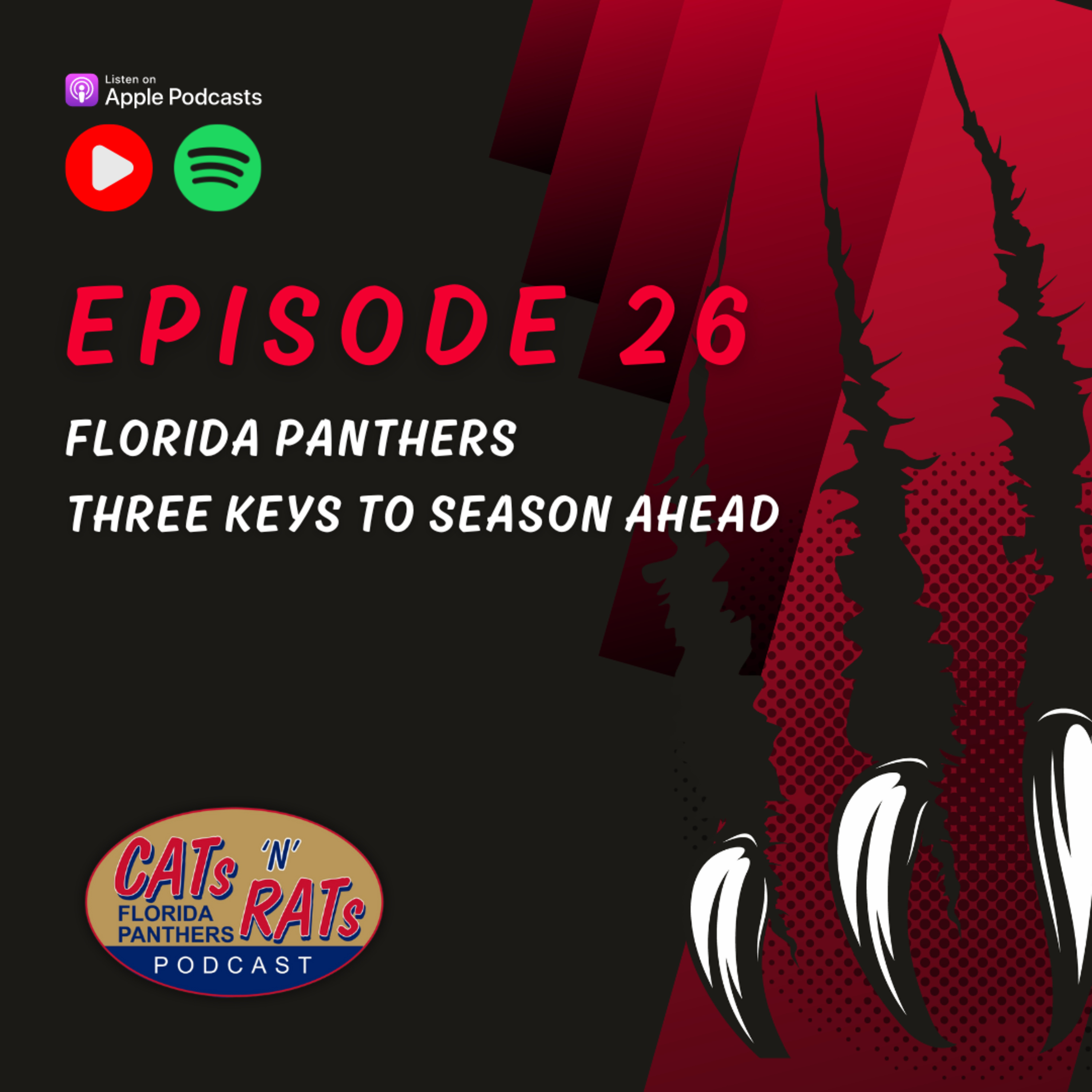Cats N Rats Episode 26 — Florida Panthers Three Keys To Season Ahead episode artwork