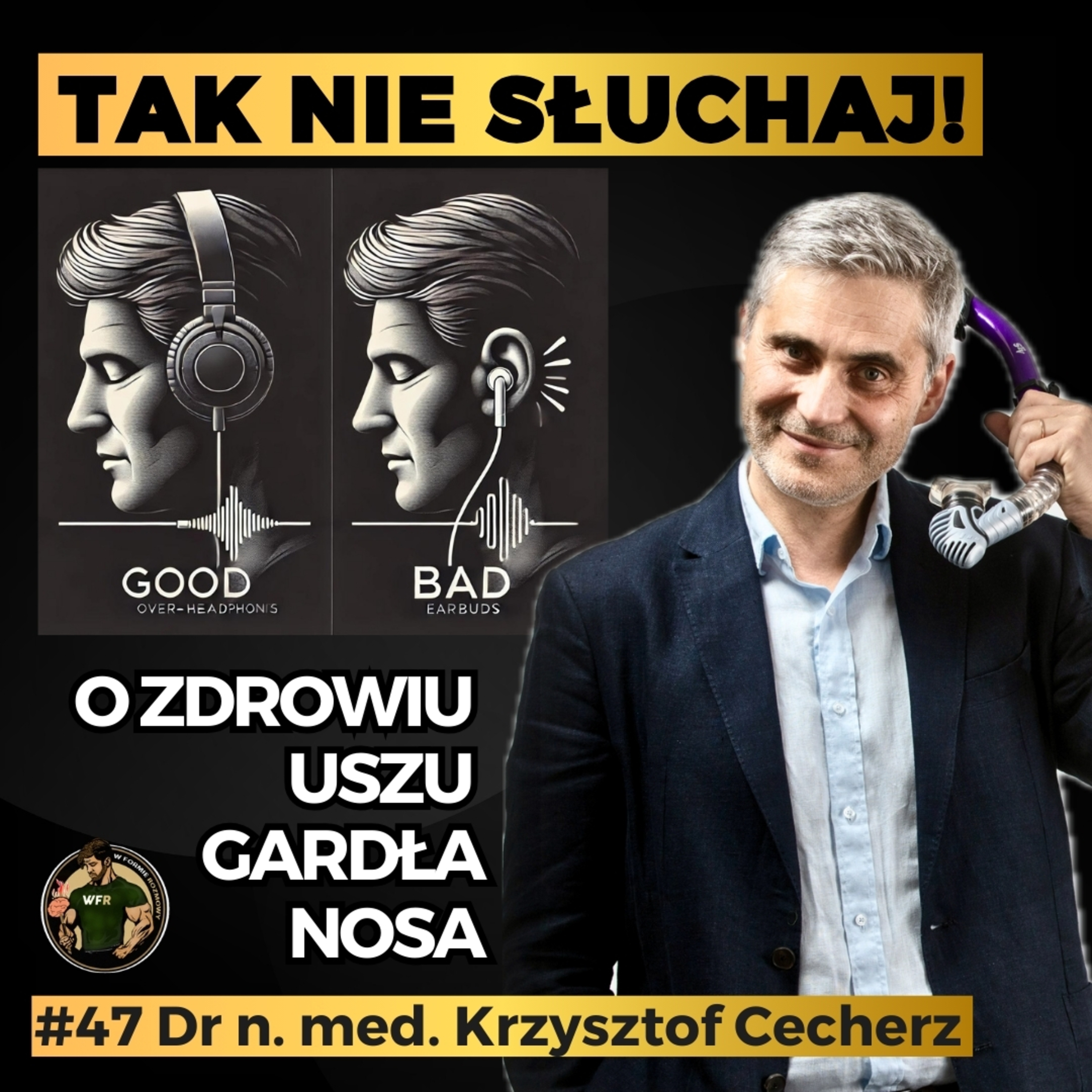 Przyczyny i Leczenie Chrapania, Czy Słuchawki Powodują Utratę Słuchu? | dr n. med. Krzysztof Cecherz episode artwork