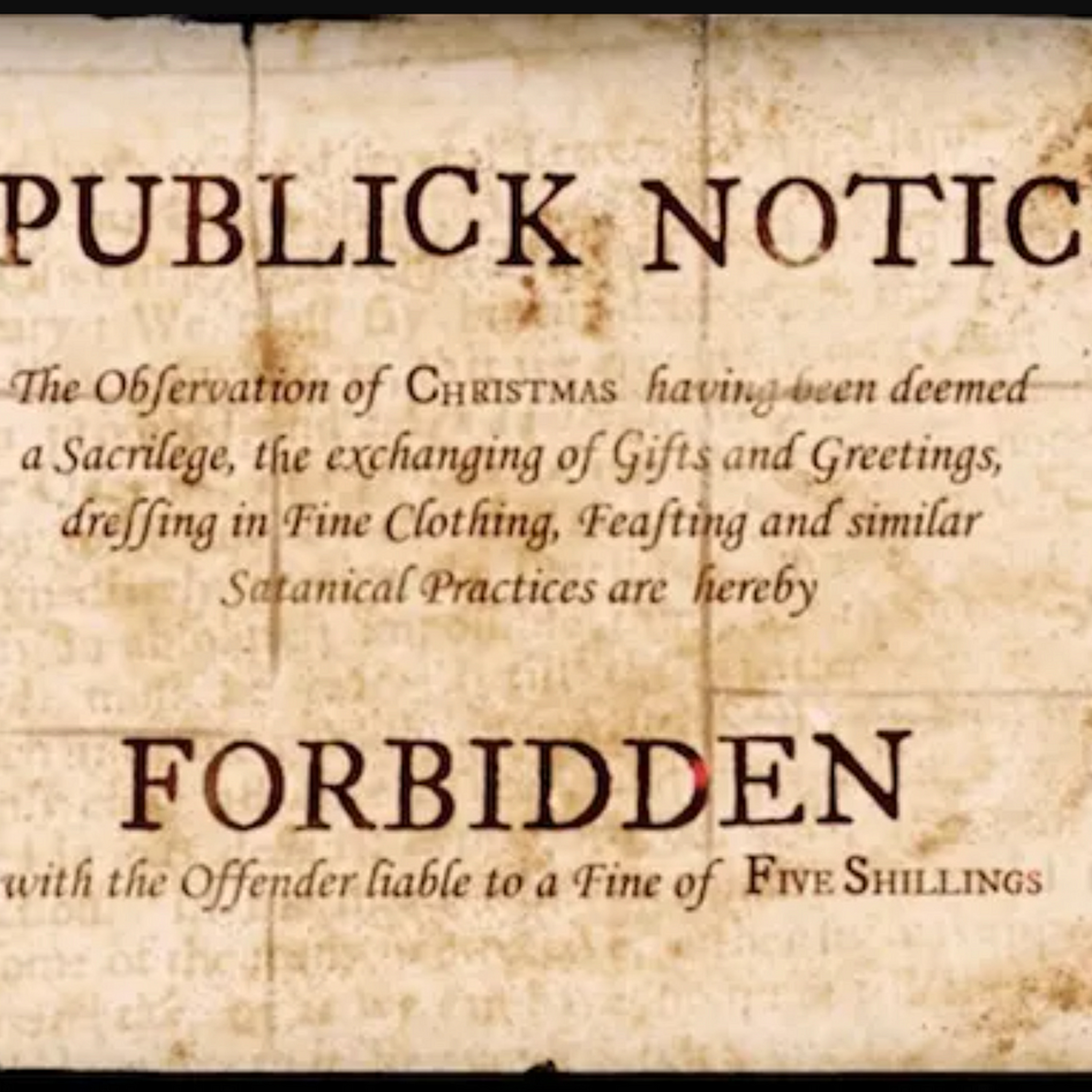 the Puritan War on Christmas AKA Cromwell the Grinch