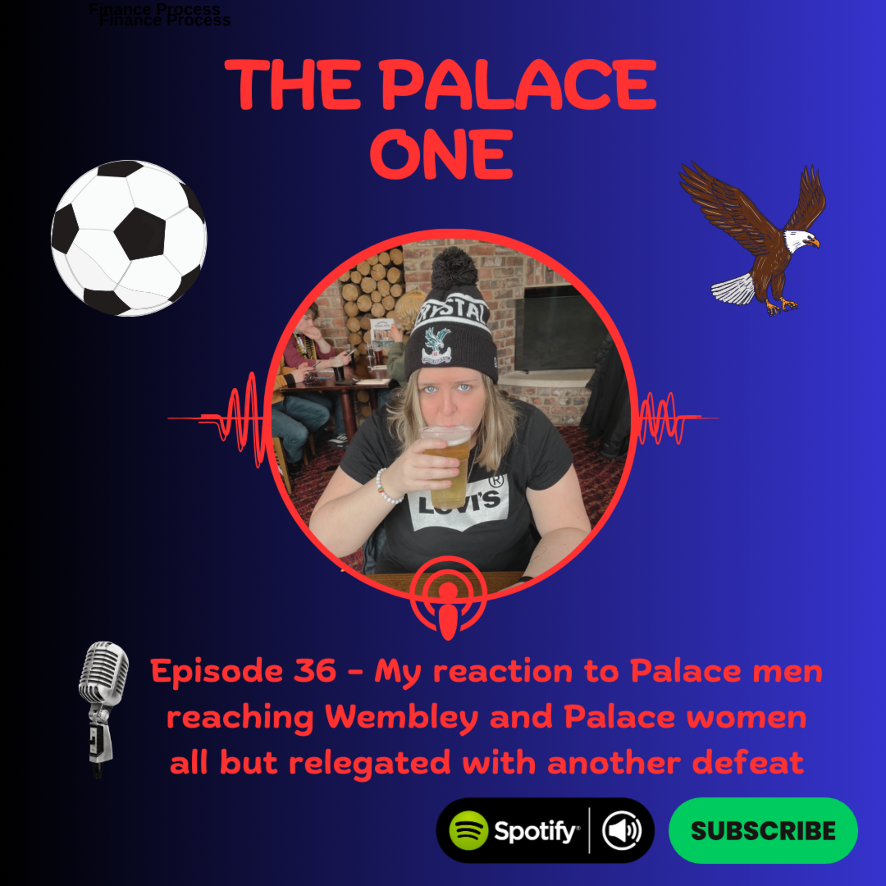 Episode 36: The Palace One Reacts - Palace men storm to Wembley and the women lose at home episode artwork
