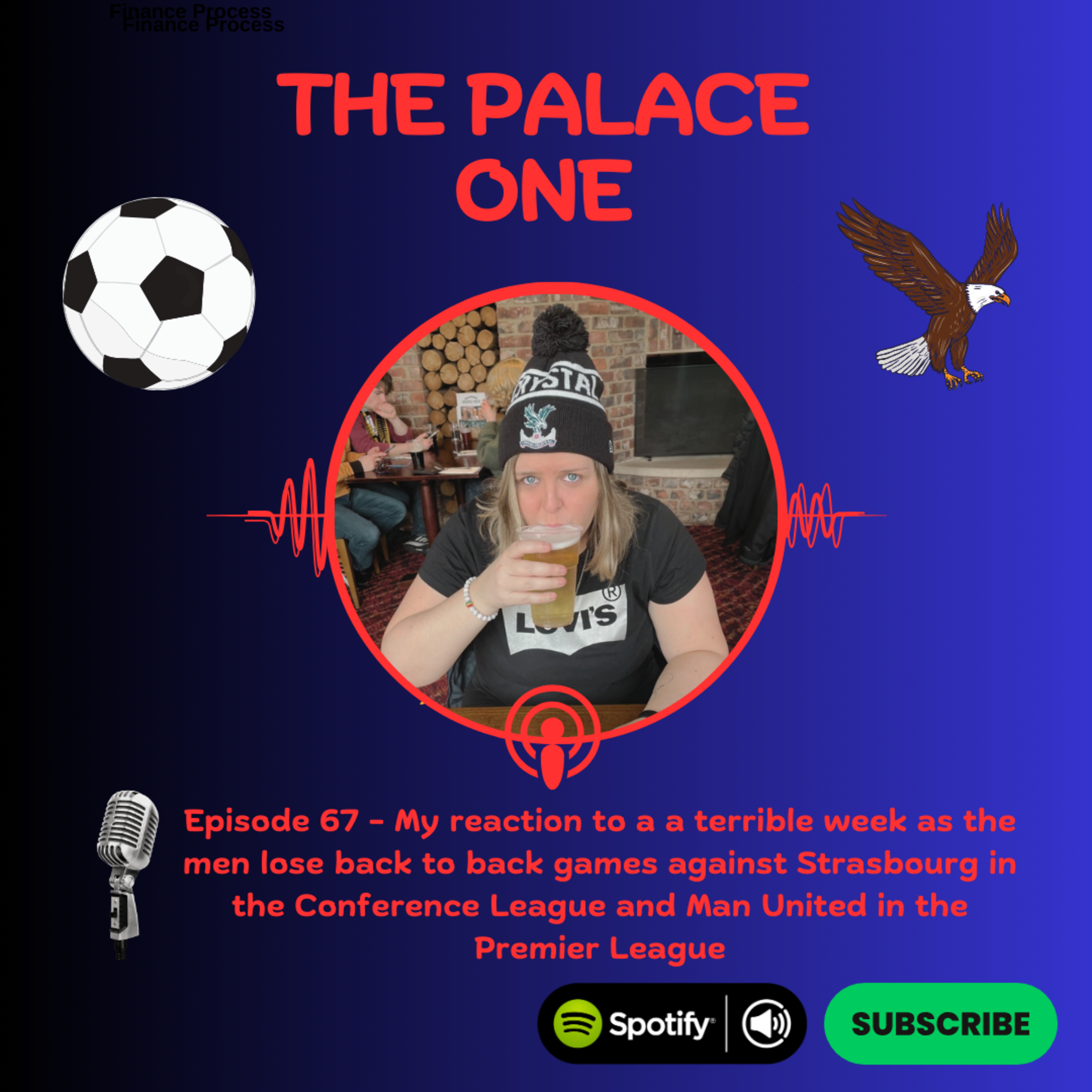 Episode 67: The Palace One Reacts - Terrible week as the men lose back to back games against Strasbourg & Man United episode artwork