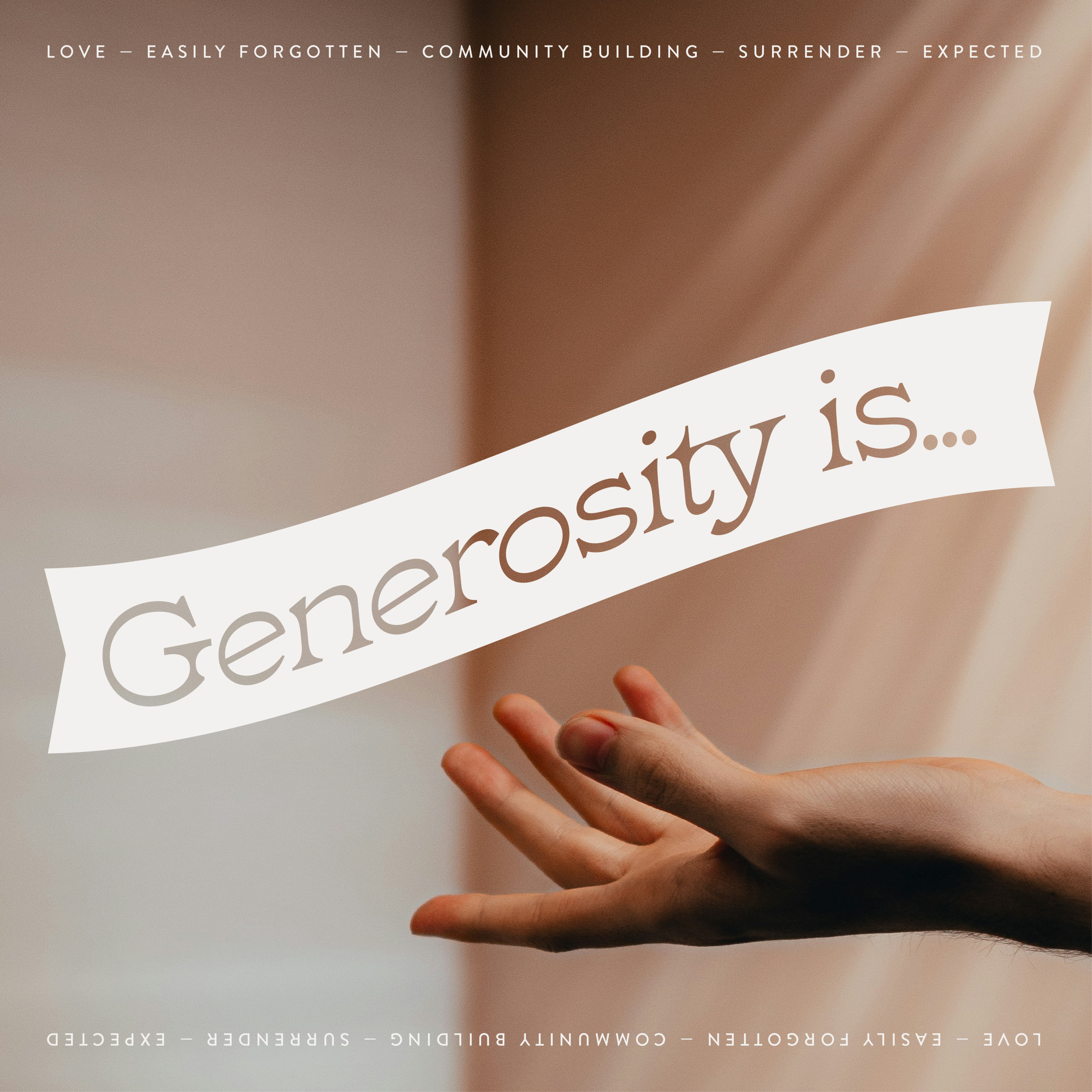 Generosity is...Expected episode artwork