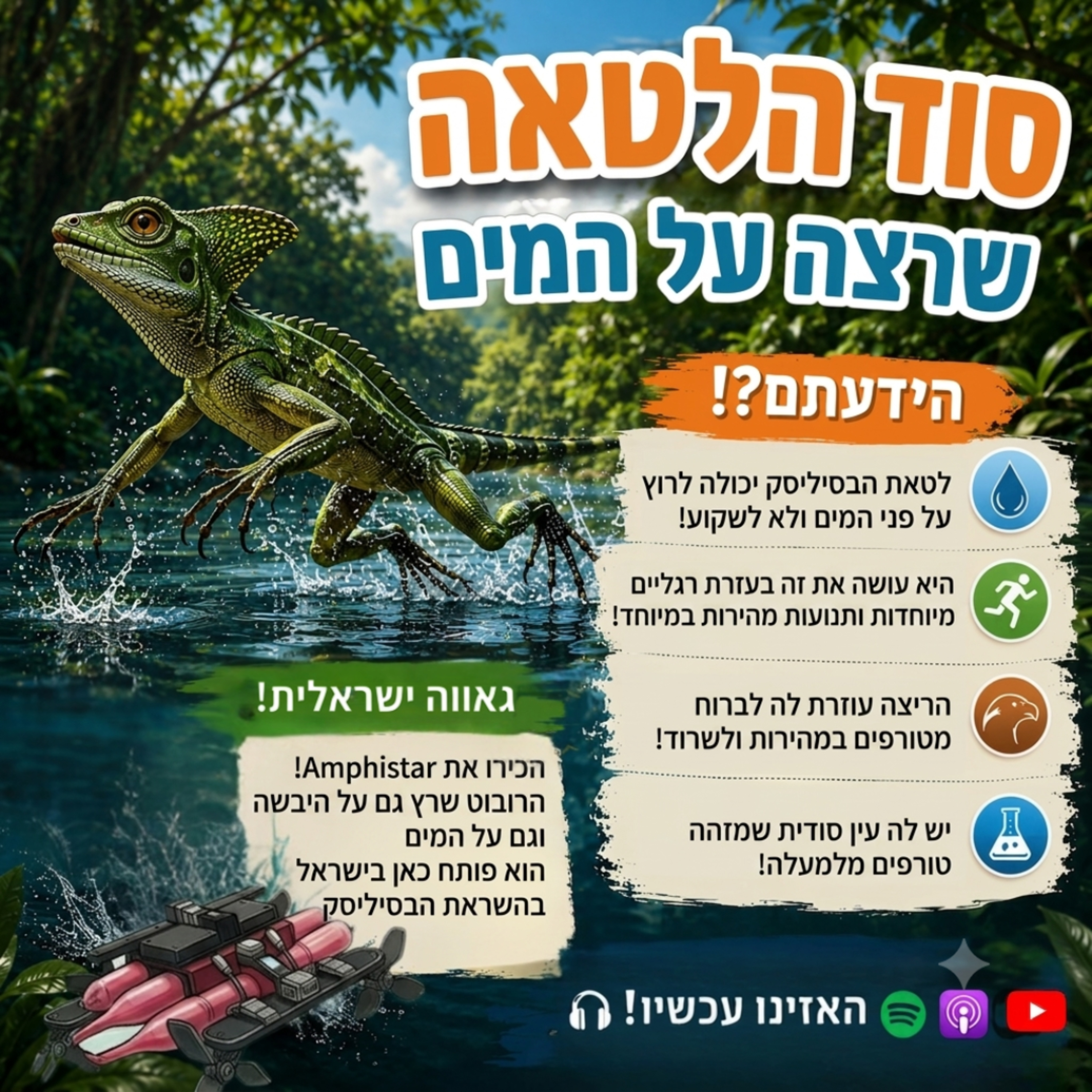סוד הלטאה שרצה על המים episode artwork