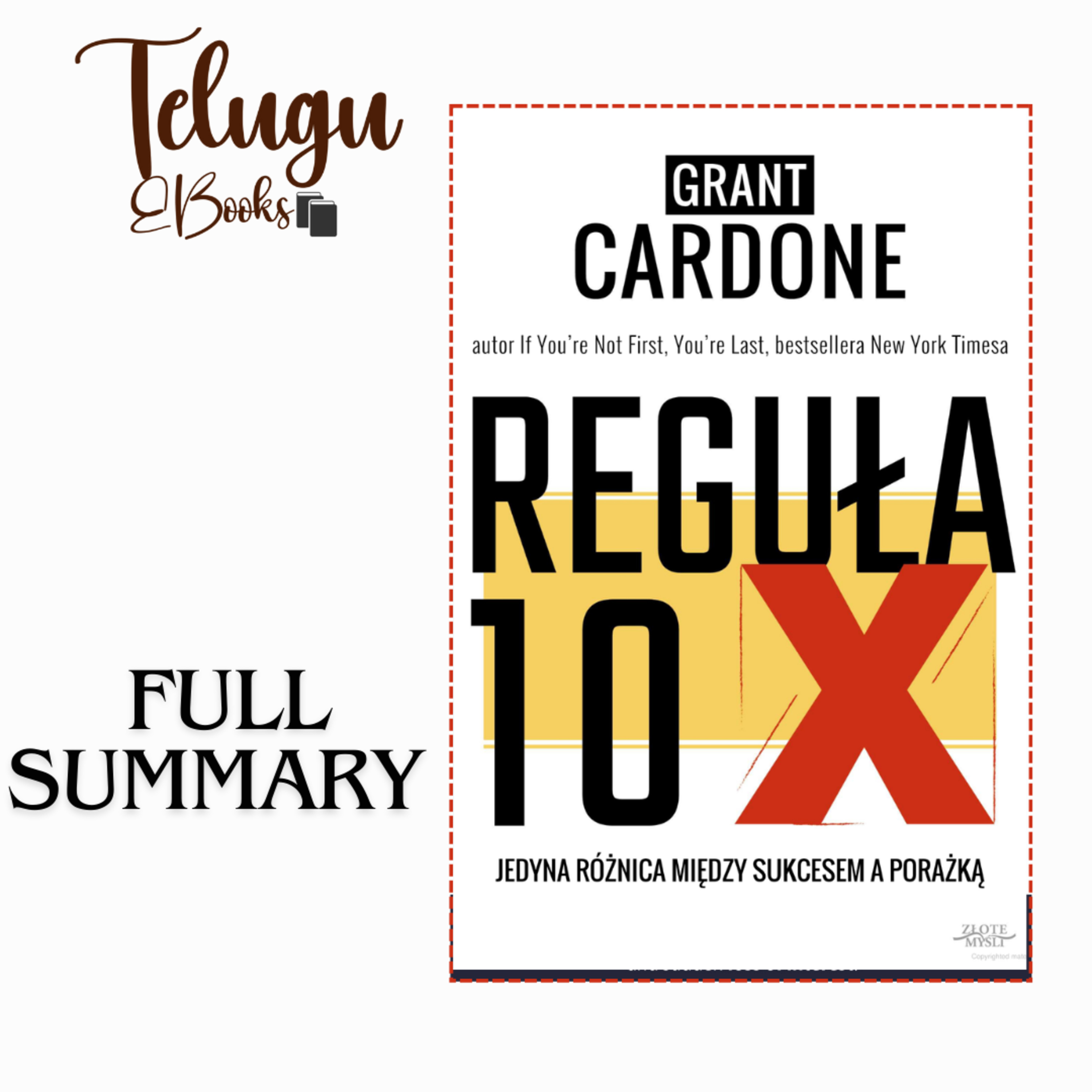 Telugu EBooks- The 10X Rule: The Only Difference Between Success and Failure episode artwork