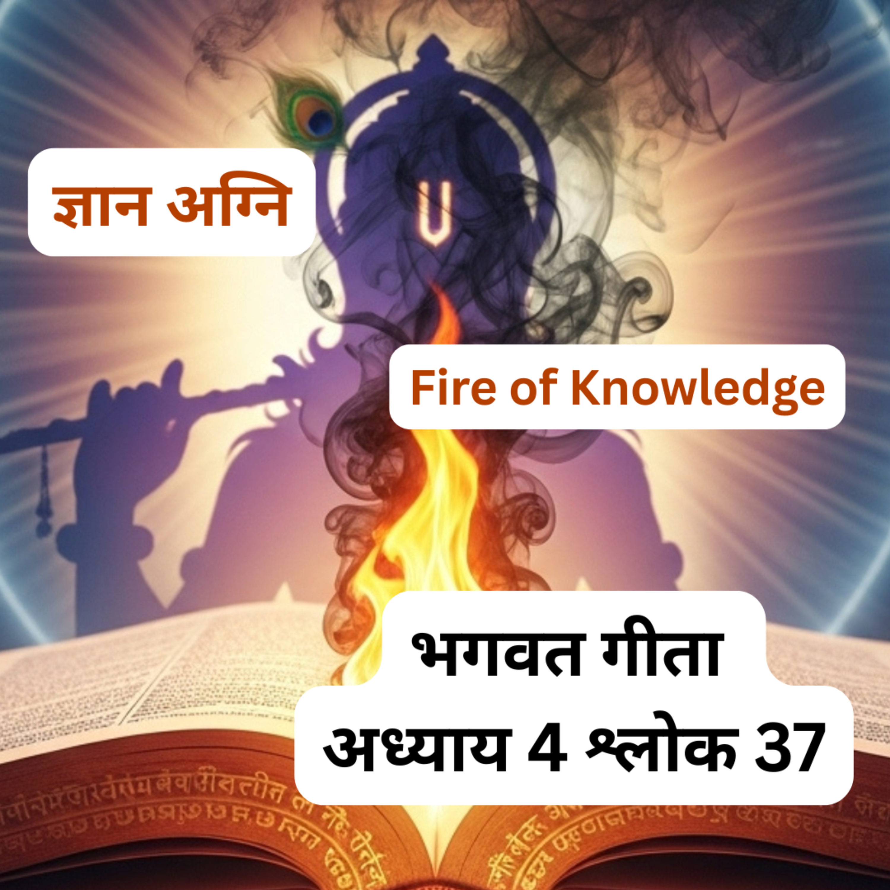 भगवद गीता अध्याय 4 श्लोक 37 | ज्ञान अग्नि: कर्म और पाप को भस्म करने वाली शक्ति | Bhagavad Gita episode artwork