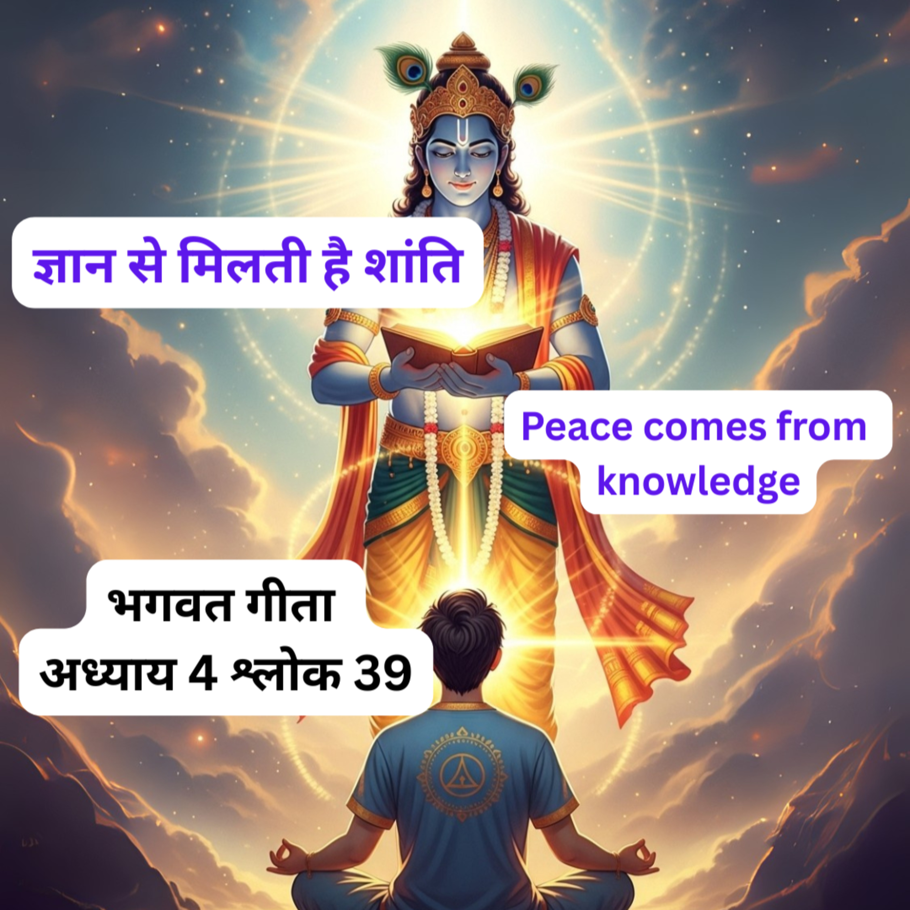 ज्ञान से मिलती है शांति | Peace comes from knowledge | Bhagavad Gita Chapter 4 Shlok 39 Explain episode artwork