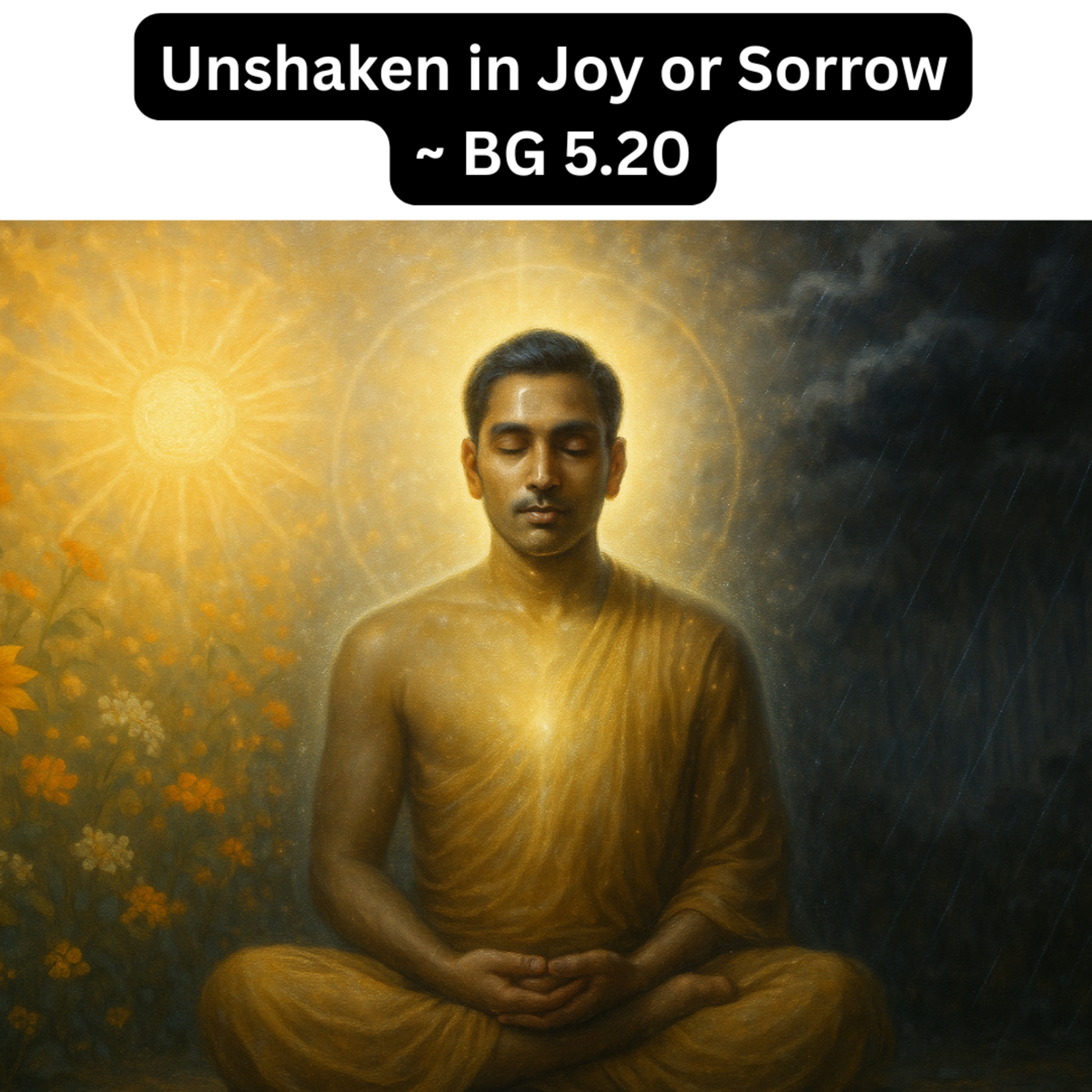 Unshaken in Joy & Sorrow — Bhagavad Gita Chapter 5 Shlok 20 Explained Hindi | Sanatan Strings episode artwork