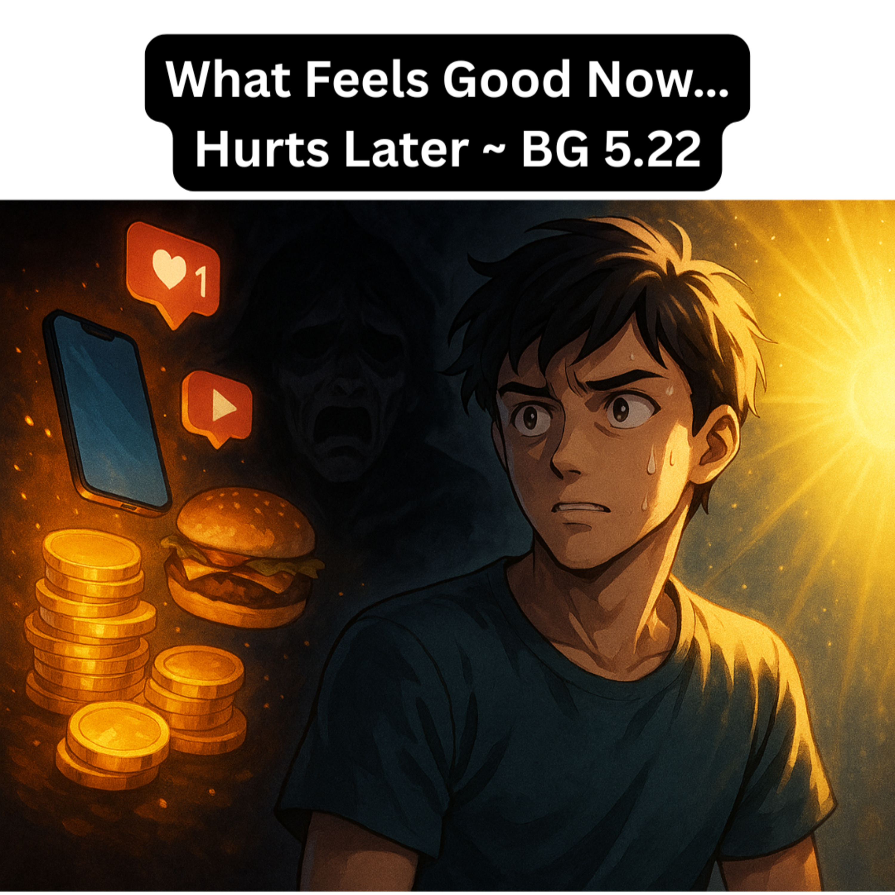 What Feels Good Now… Hurts Later | Bhagavad Gita Chapter 5 Shlok 22 Explained Hindi episode artwork