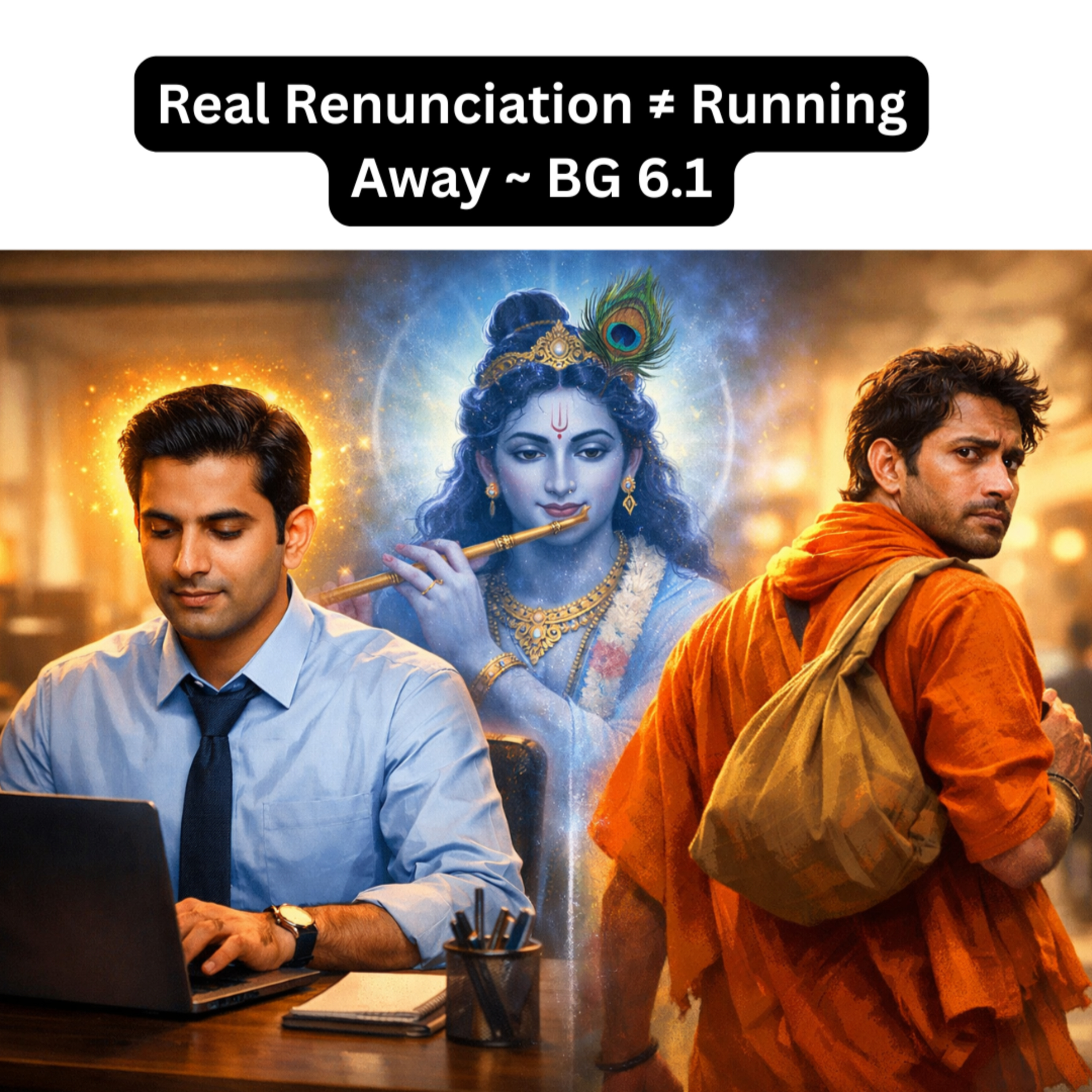 Real Renunciation ≠ Running Away | Bhagavad Gita Chapter 6 Shlok 1 Explained Hindi episode artwork