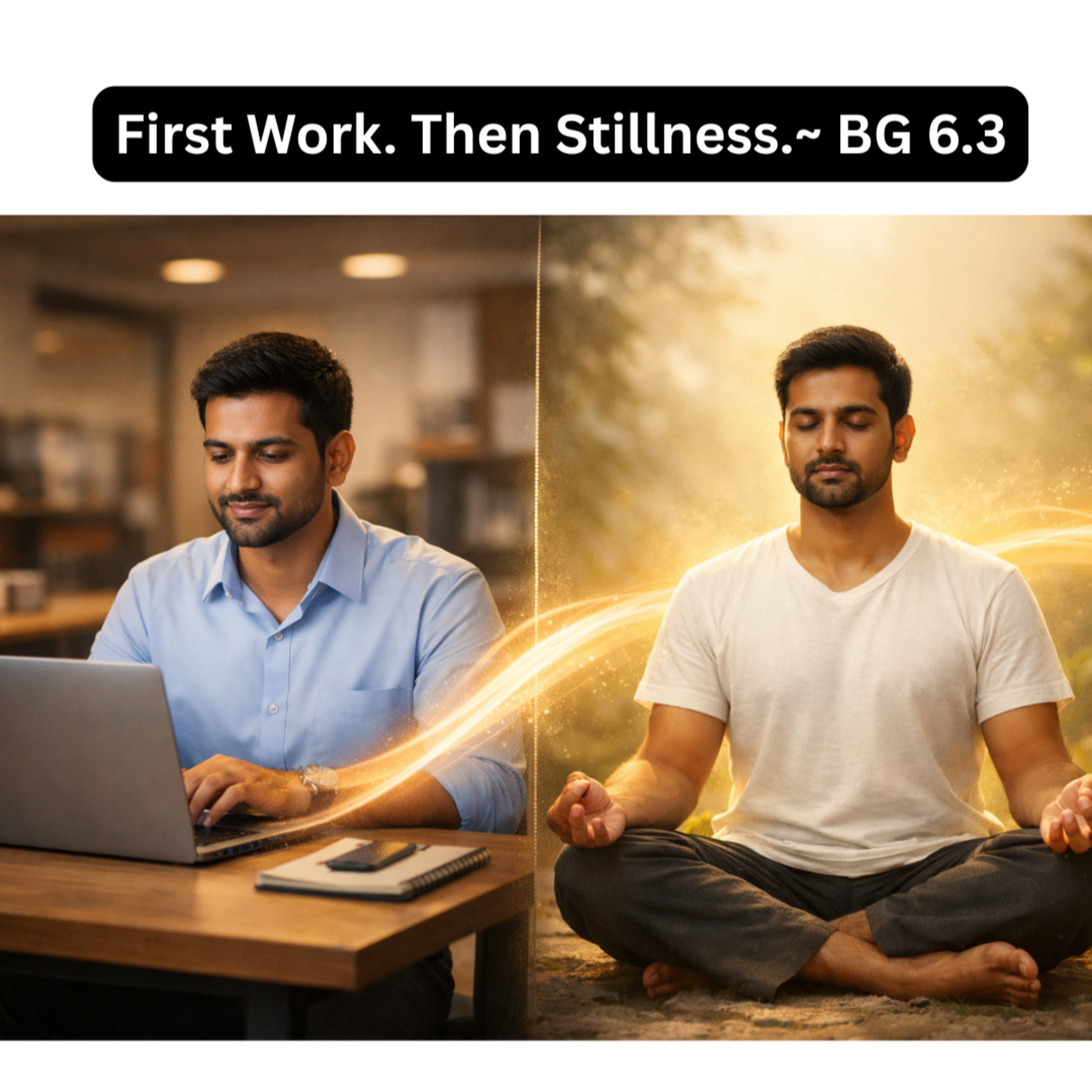 First Work. Then Stillness. | Bhagavad Gita Chapter 6 Shlok 3 Explained Hindi episode artwork