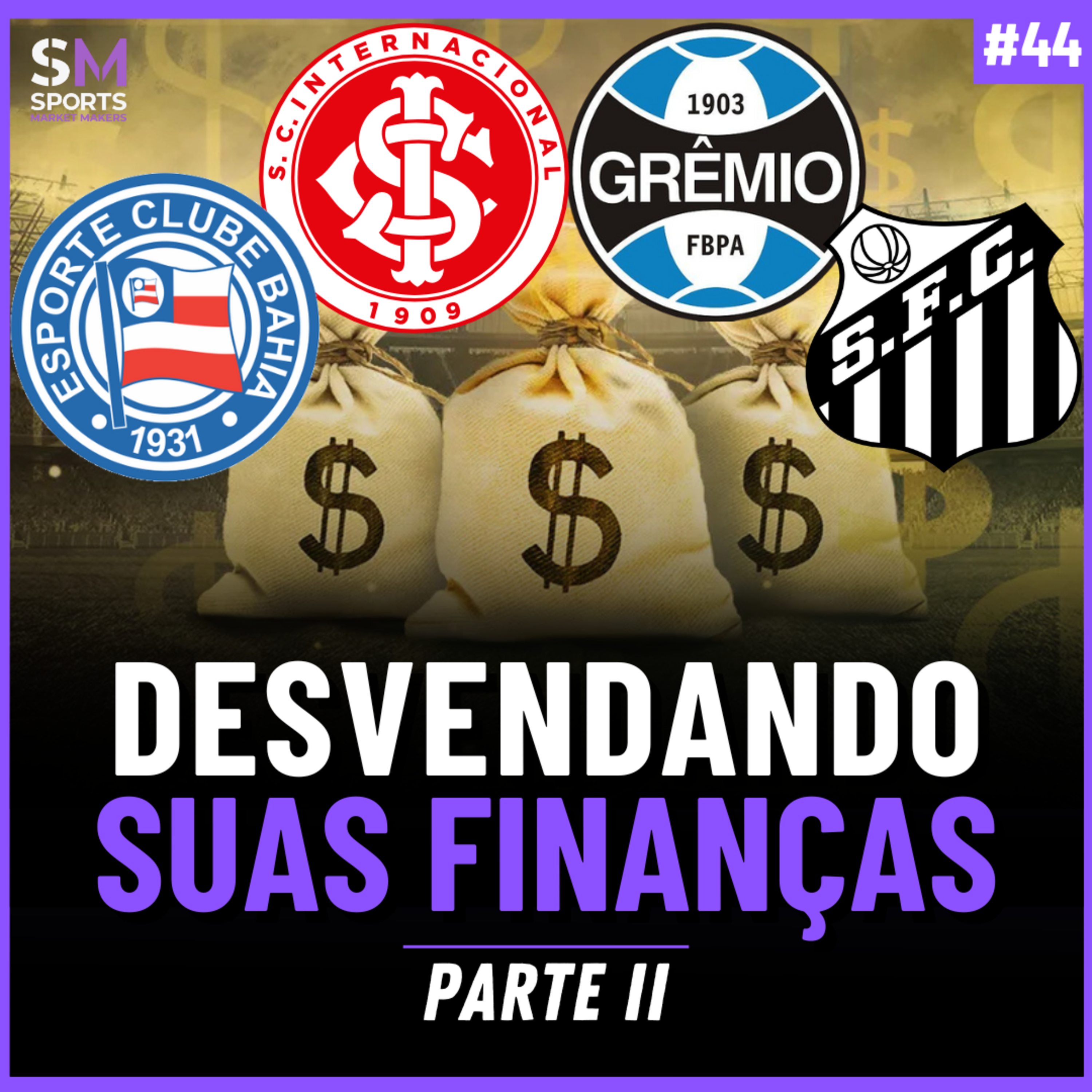 GRÊMIO, INTER, BAHIA E SANTOS: COMO ELES ESTÃO FINANCEIRAMENTE? | Sports Market Makers #44 episode artwork
