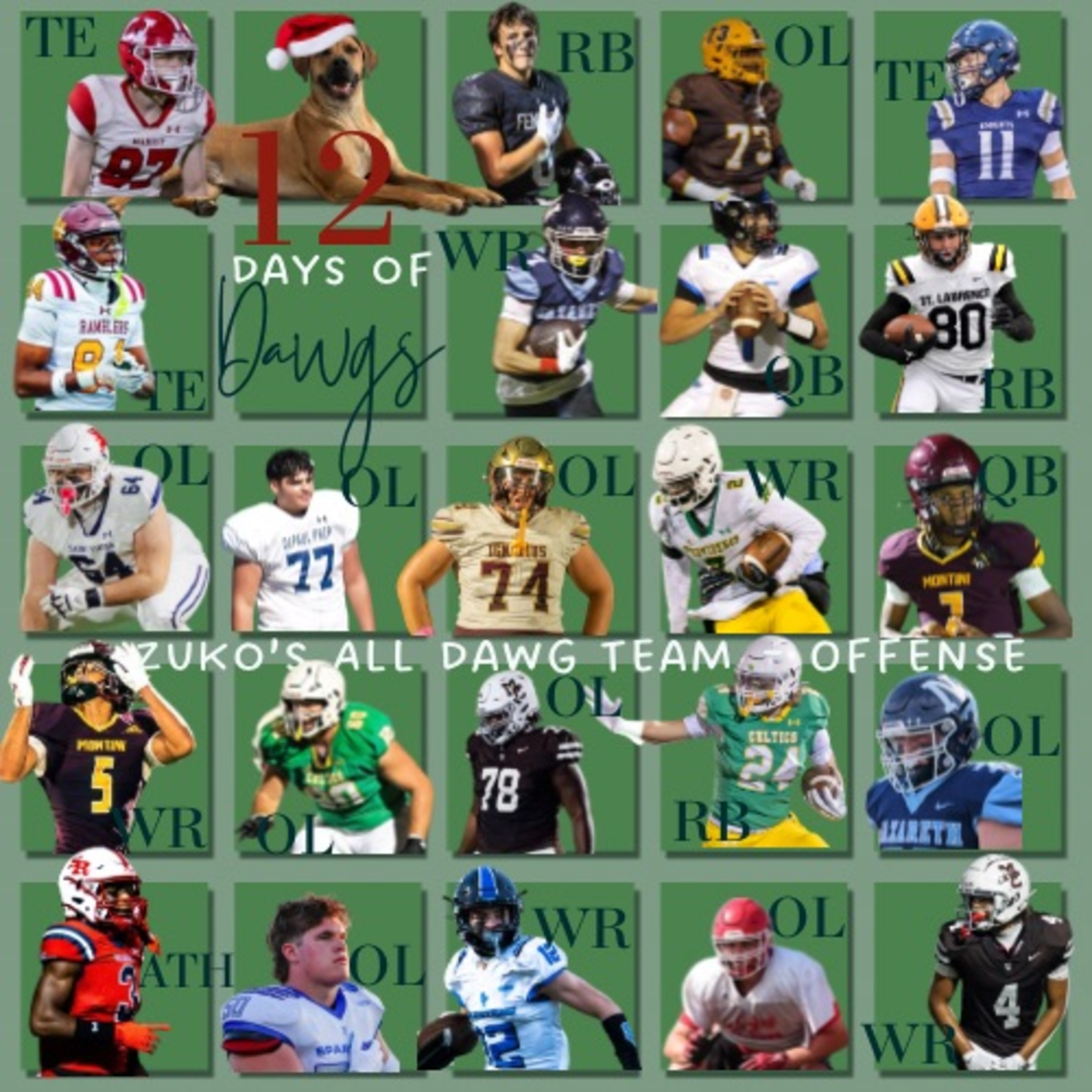Zuko's All-Dawg Team, 12 Days of Dawgs - Chicago Catholic League Football Athletes episode artwork