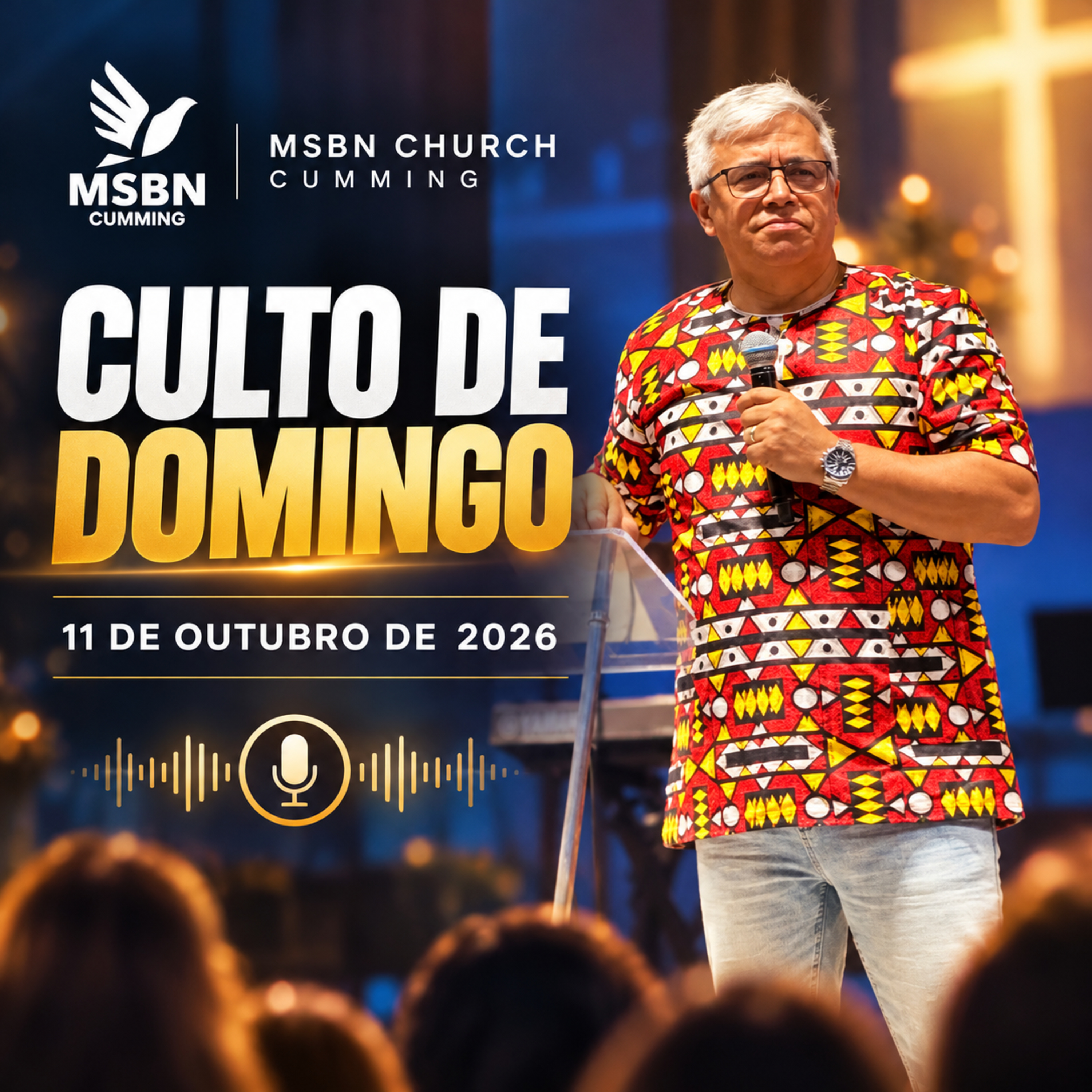 Culto de Domingo da Igreja MSBN em Cumming – 11 de outubro de 2026