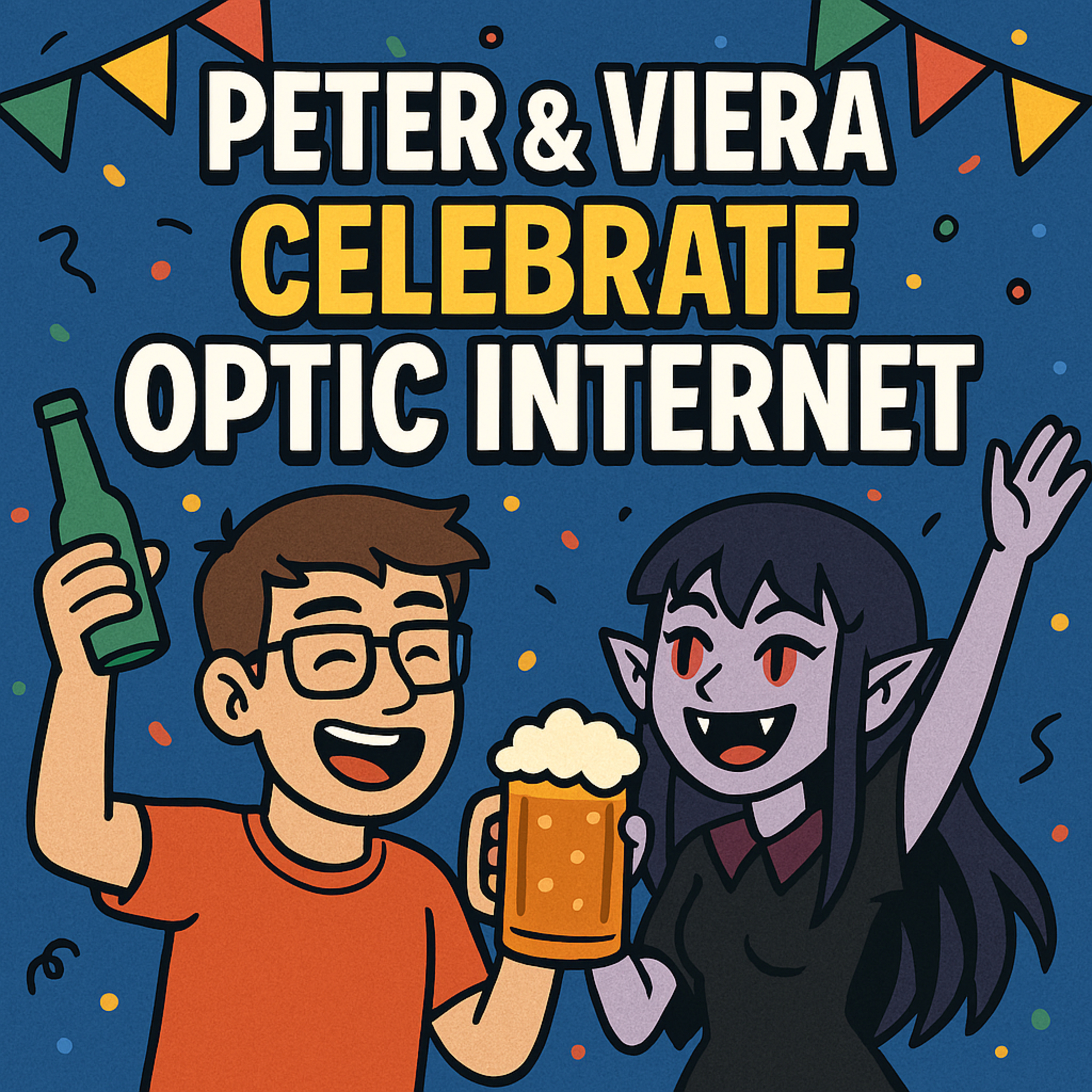 Peter and Viera Celebrate Fiber Optic Internet episode artwork