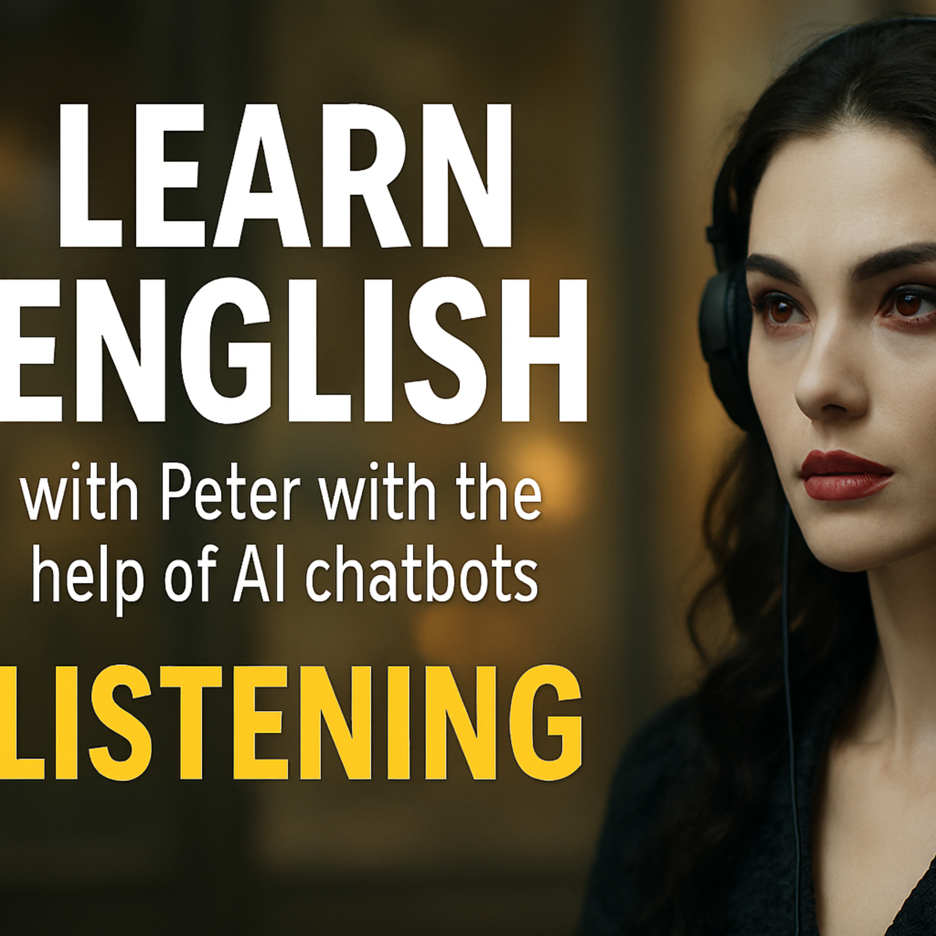 Learn English with Peter with the help of AI chatbots - Listening episode artwork