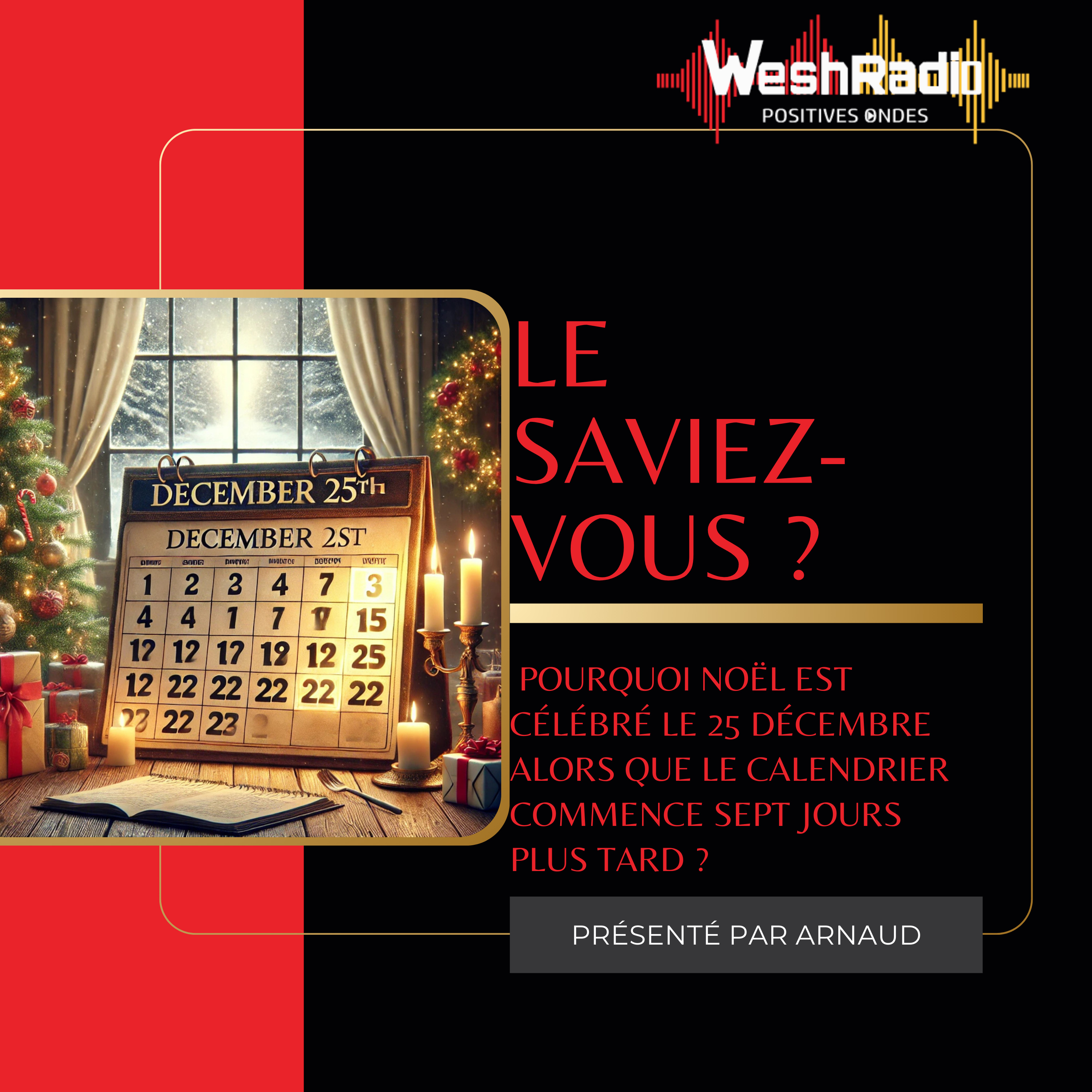 Pourquoi Noël est célébré le 25 décembre alors que le calendrier commence sept jours plus tard ? episode artwork