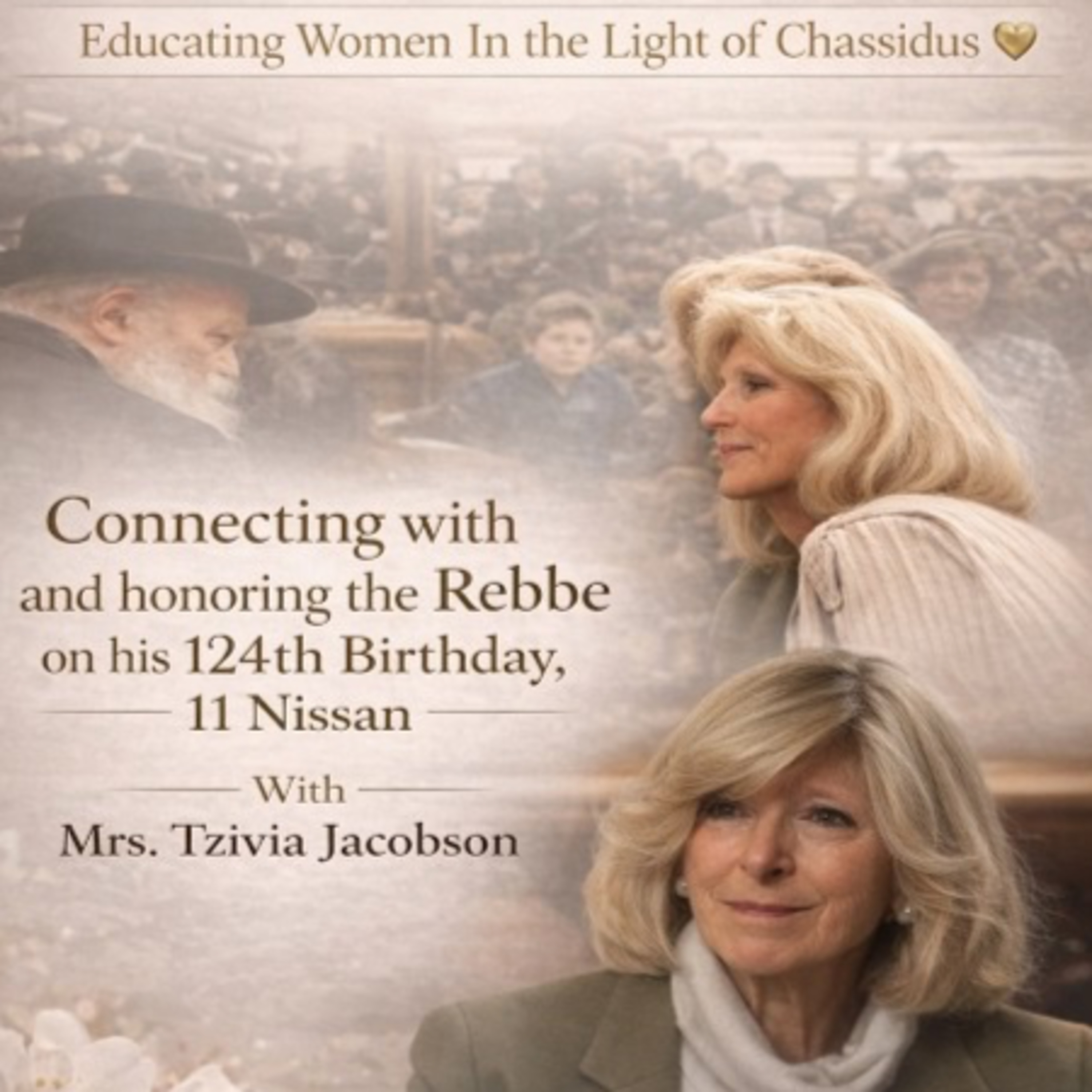 Connecting With & Honoring the Rebbe on His 124th Birthday episode artwork