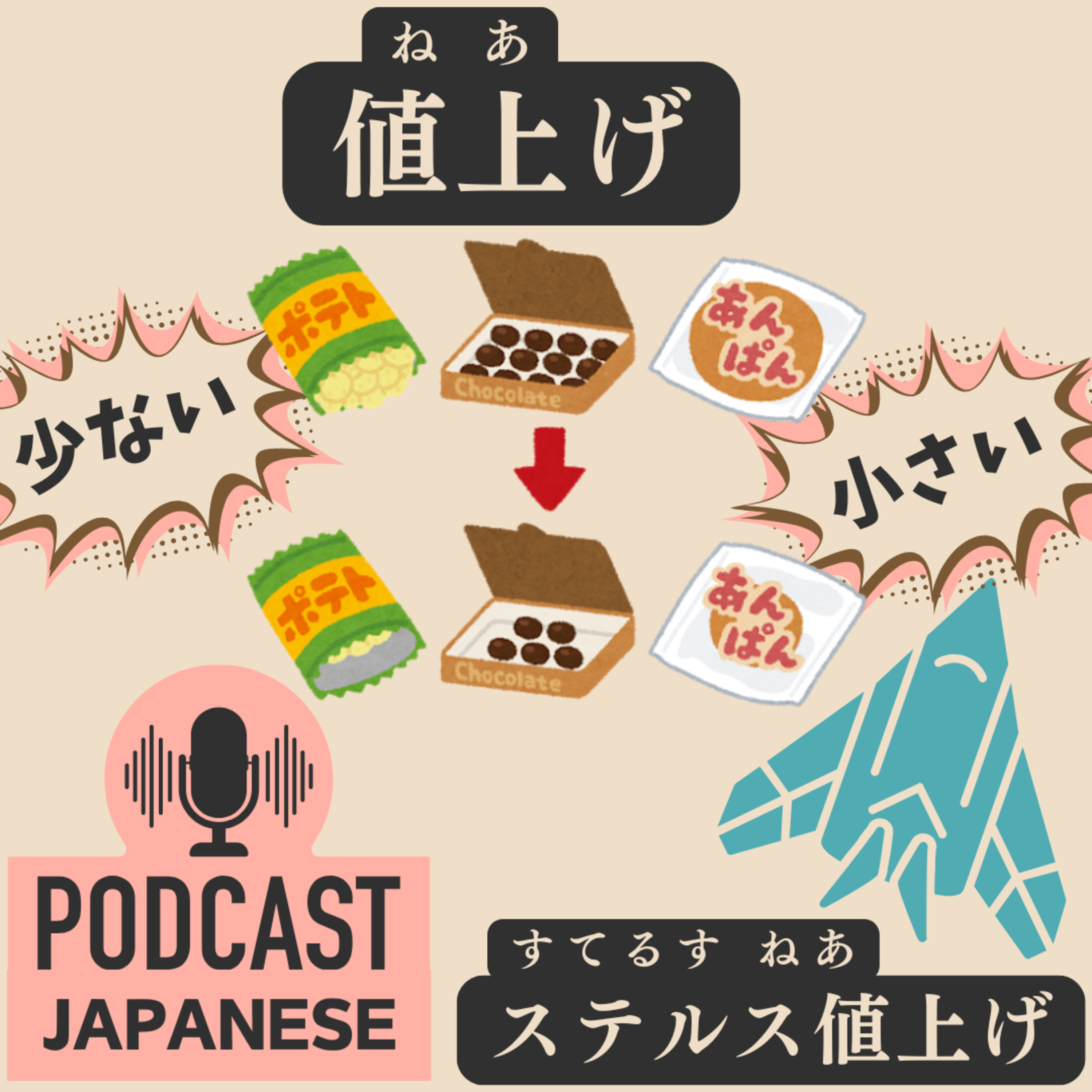 🌸116:値段は同じ!?「ステルス値上げ（すてるすねあげ）」って？〈日本語聴解Japanese Podcast〉