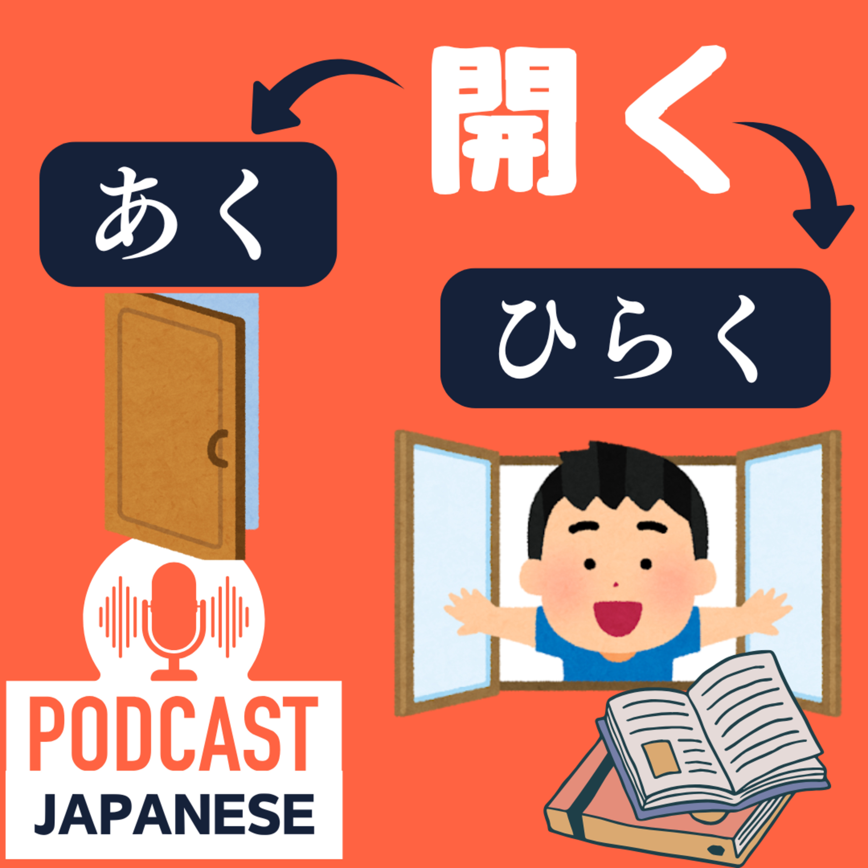 🌸134:「開く」は「あく」？「ひらく」？〈日本語聴解Japanese Podcast〉
