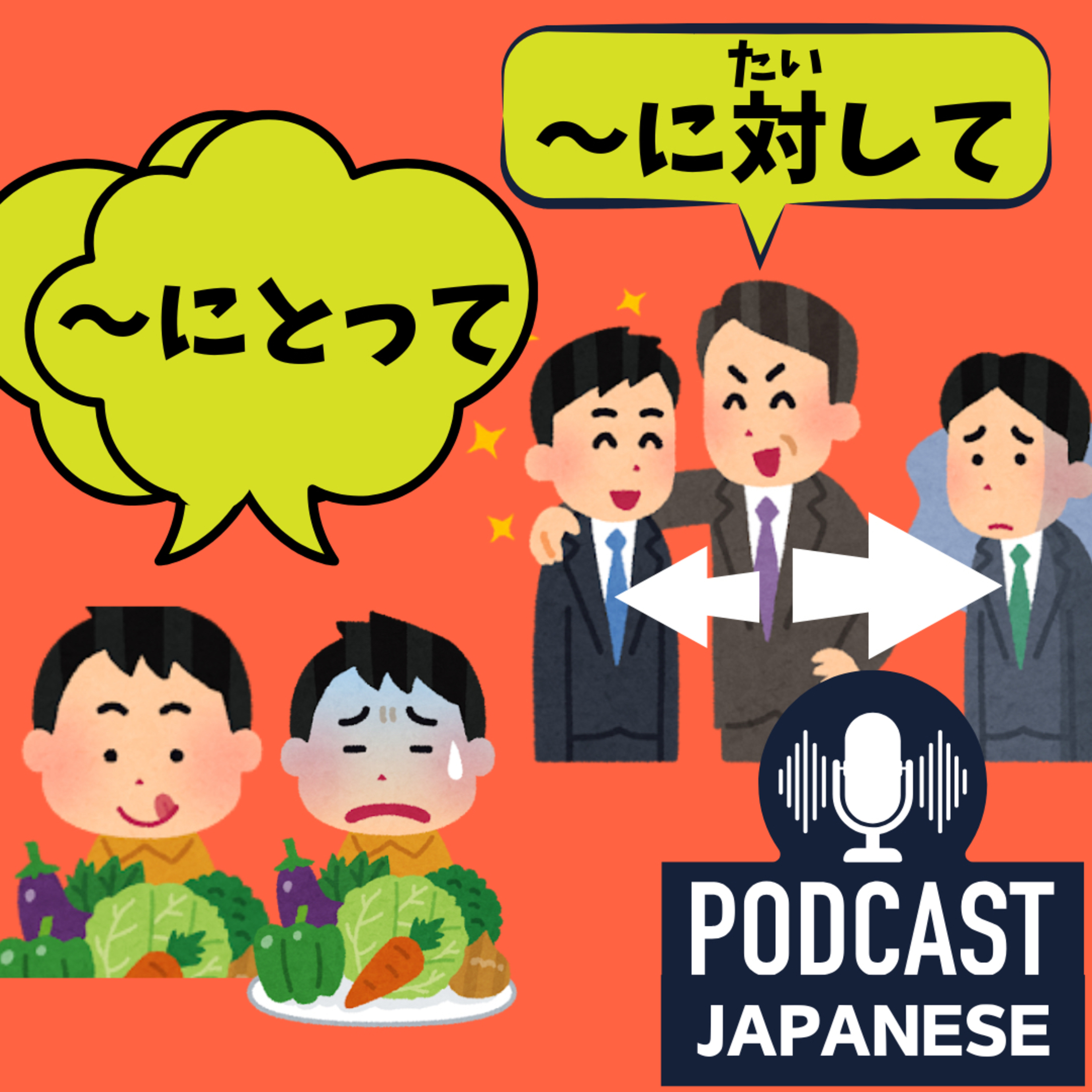 🌸165:「〜にとって」と「〜に対して」のちがい〈日本語聴解Japanese Podcast〉