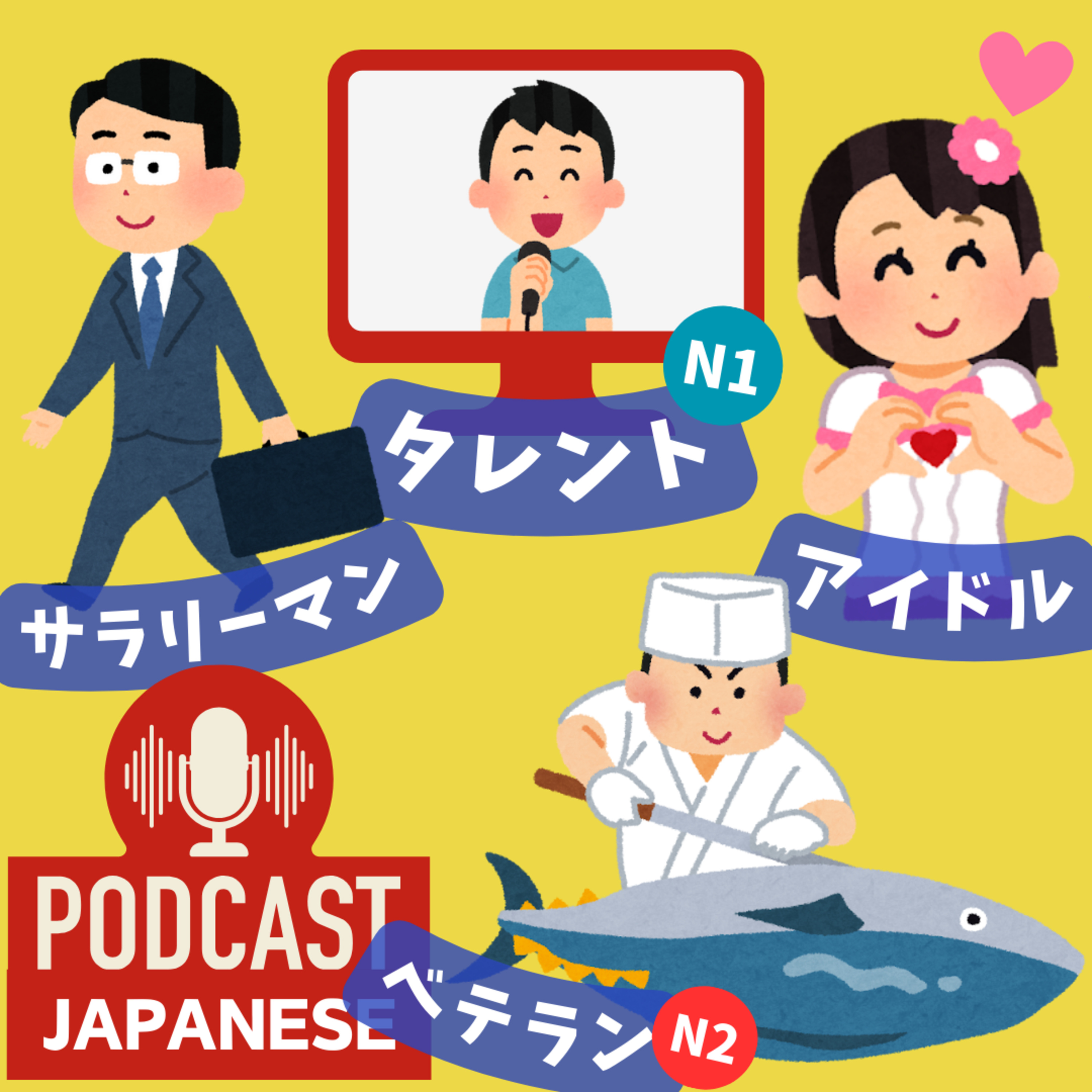🌸215: がんばってカタカナ語！「サラリーマン」「アイドル」「タレント」など〈日本語聴解Japanese Podcast〉