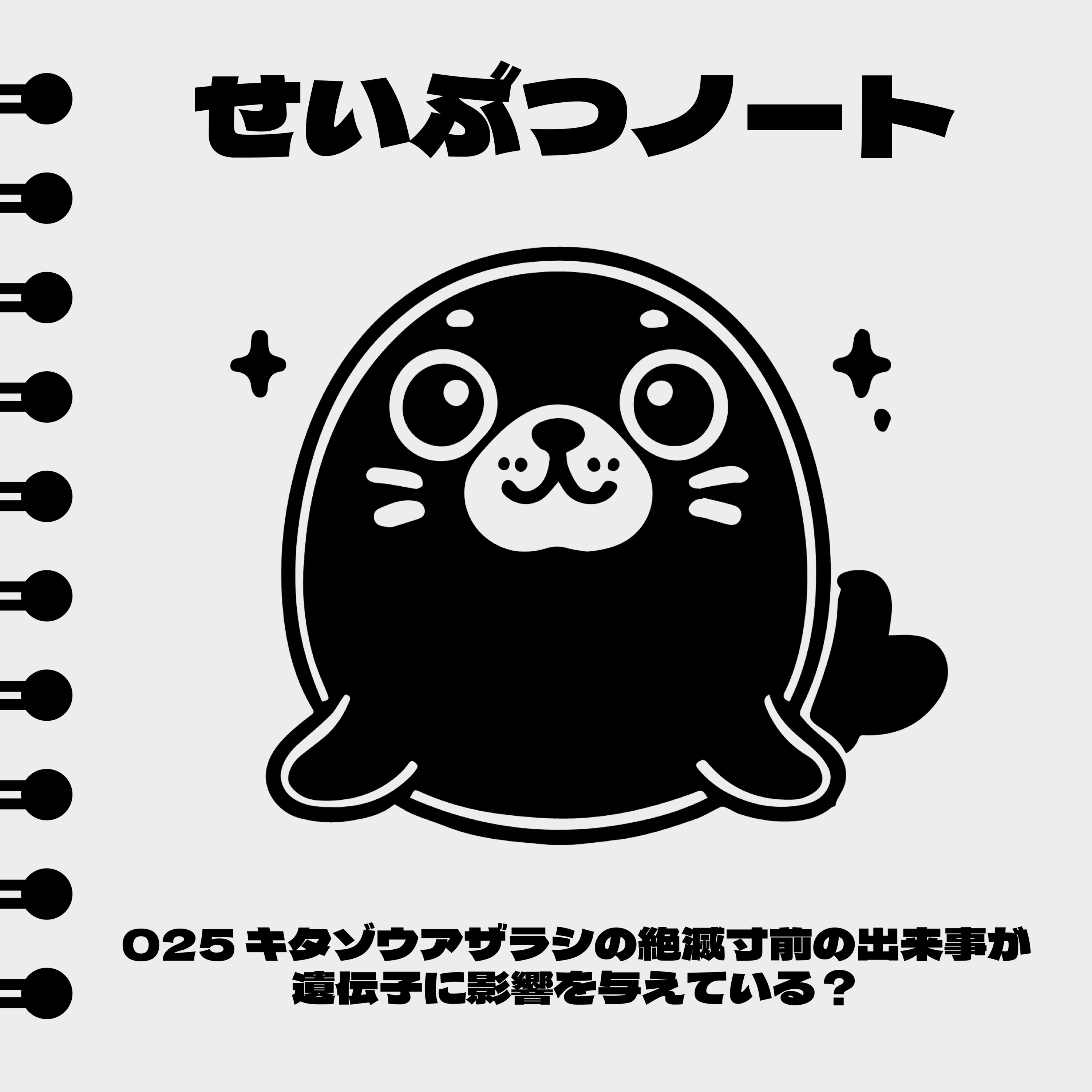#025 キタゾウアザラシの絶滅寸前の出来事が遺伝子に影響を与えている？ episode artwork