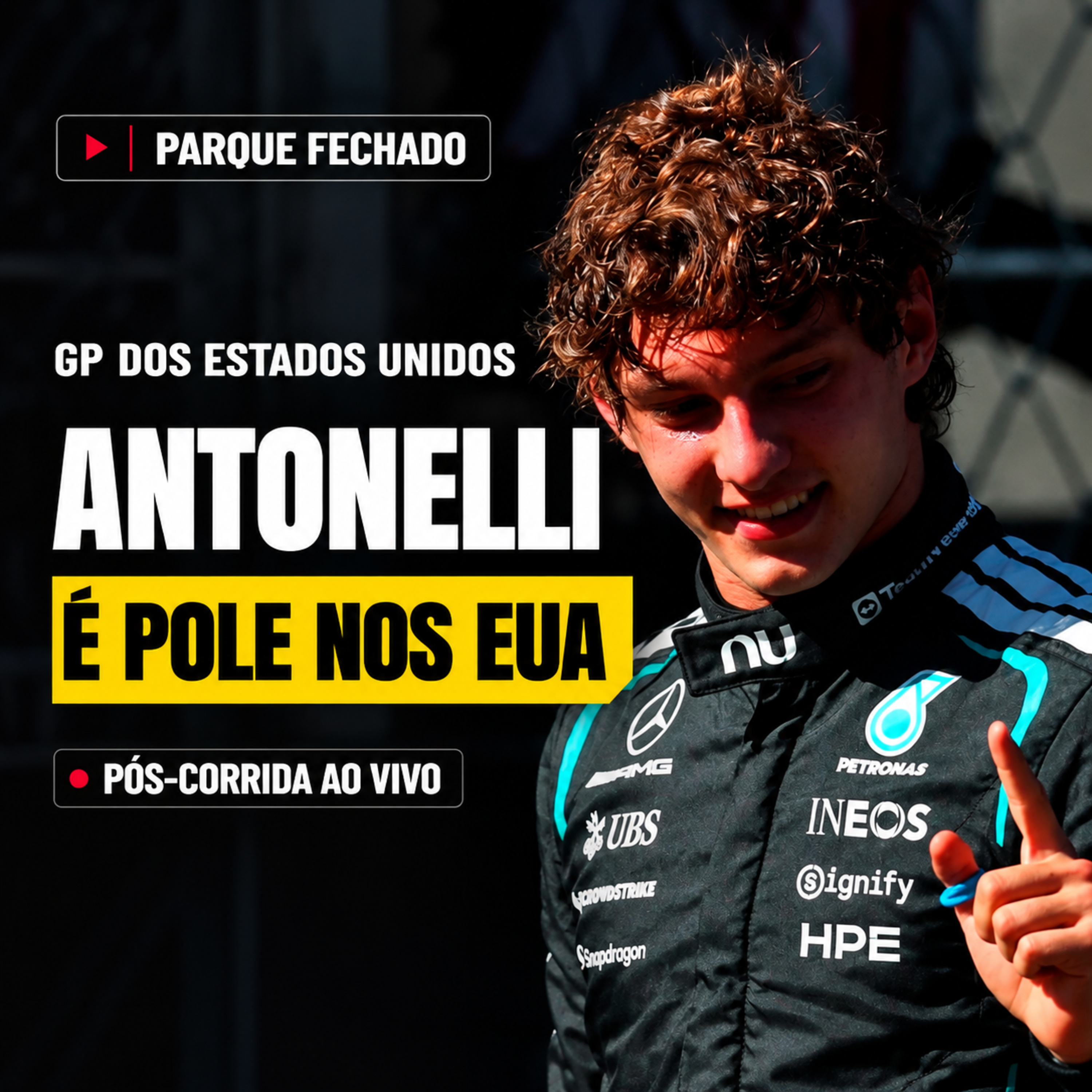 Antonelli coloca Mercedes na pole do GP dos Estados Unidos; Red Bull ocupa P2 e P3 | Parque Fechado F1Mania