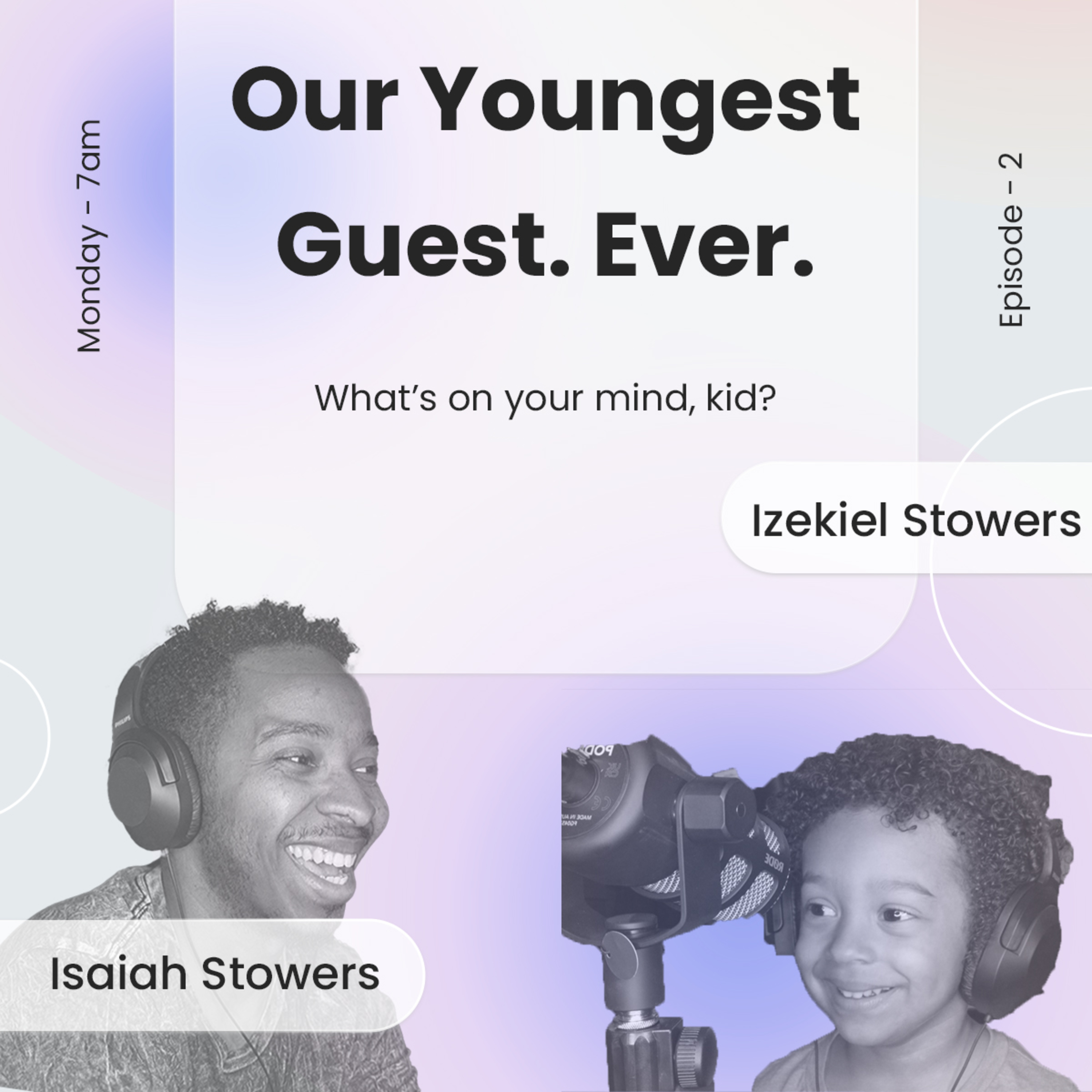 Testing out the equipment one last time with our second guest.. Izekiel!