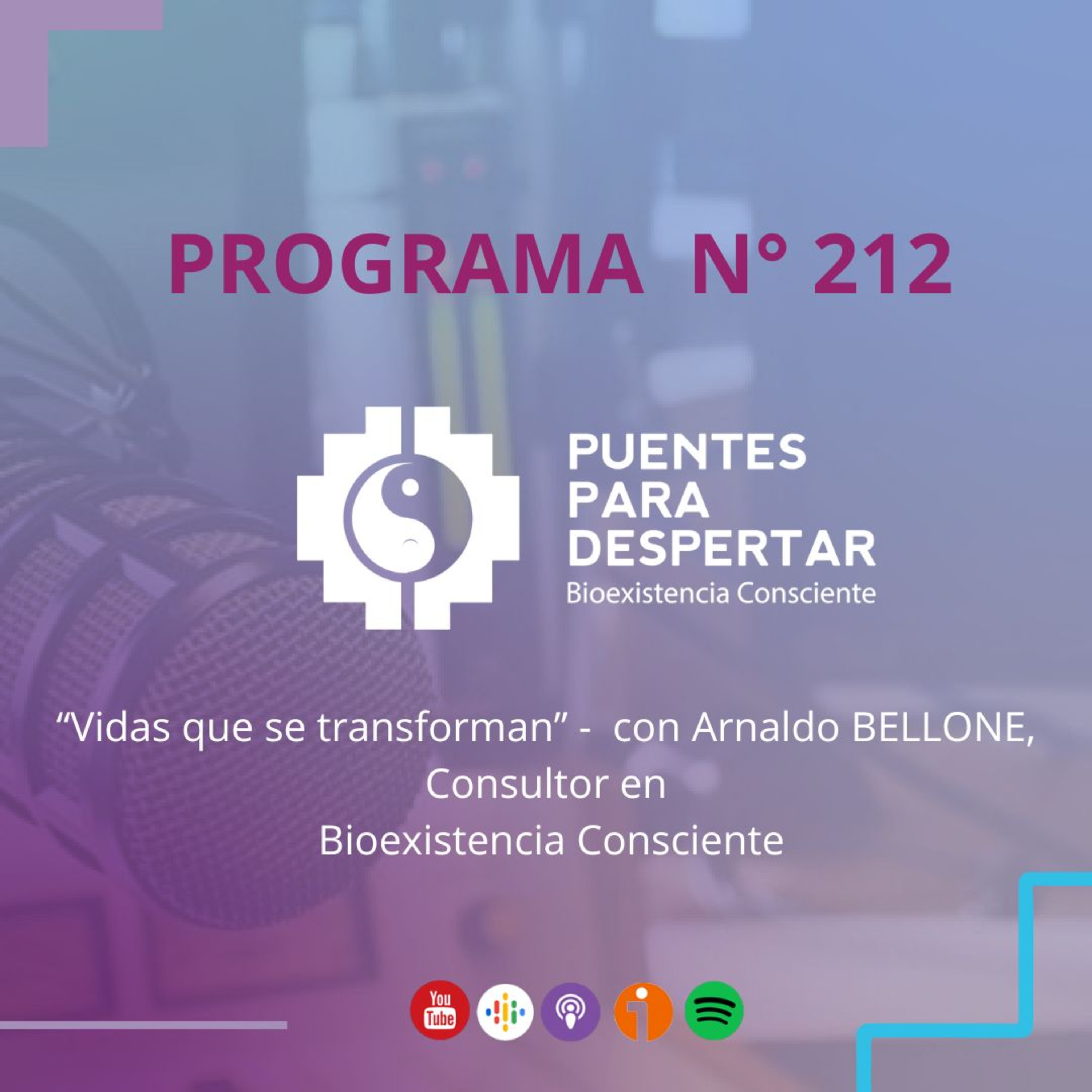 Programa N°212 de Puentes para Despertar, Historias de Transformación, con Arnaldo Bellone episode artwork