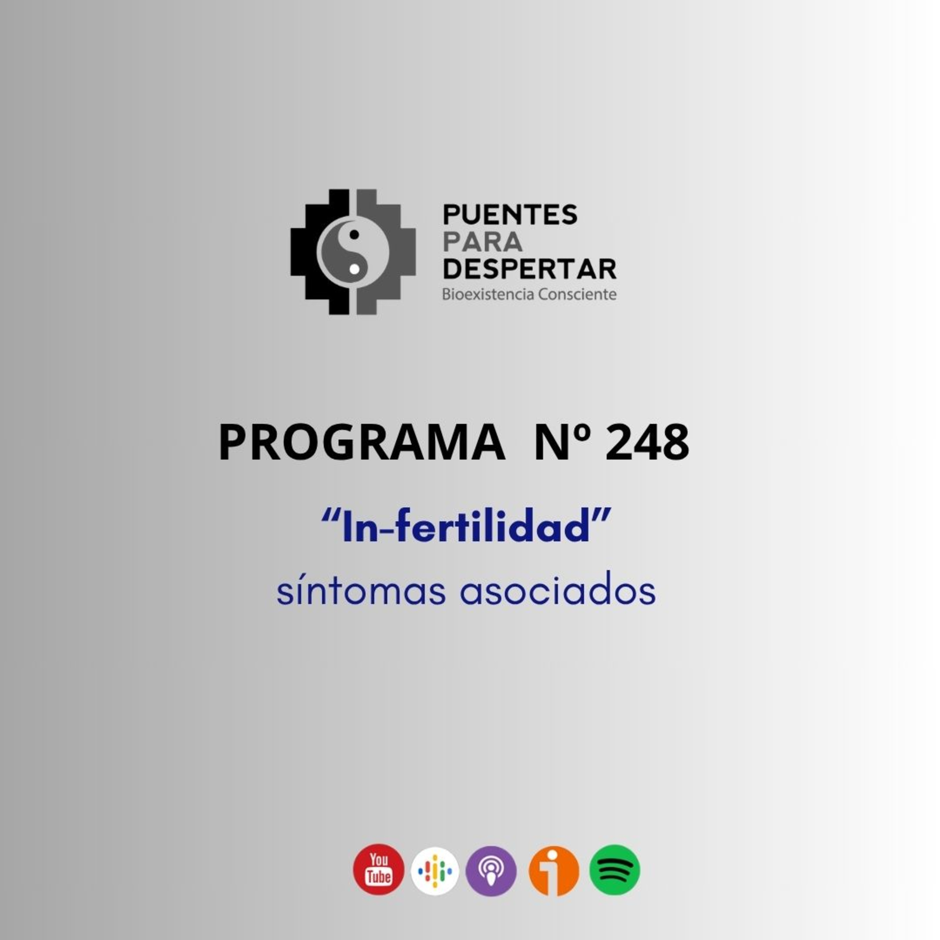 Programa Nro.248 de Puentes para Despertar, "Infertilidad y Síntomas Asociados I" episode artwork