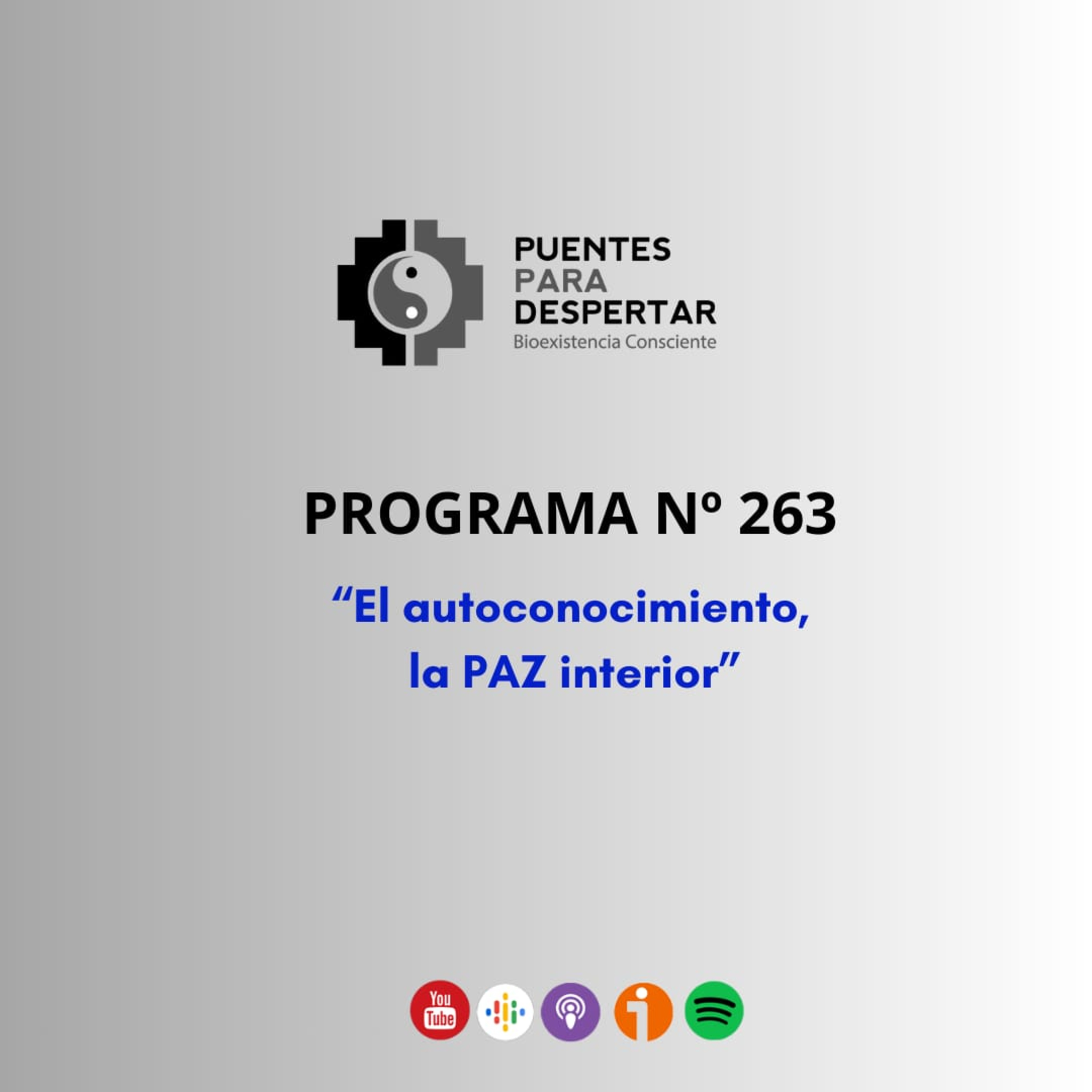 Programa Nro 263 de Puentes para Despertar, El Autoconocimiento y La Paz Interior episode artwork