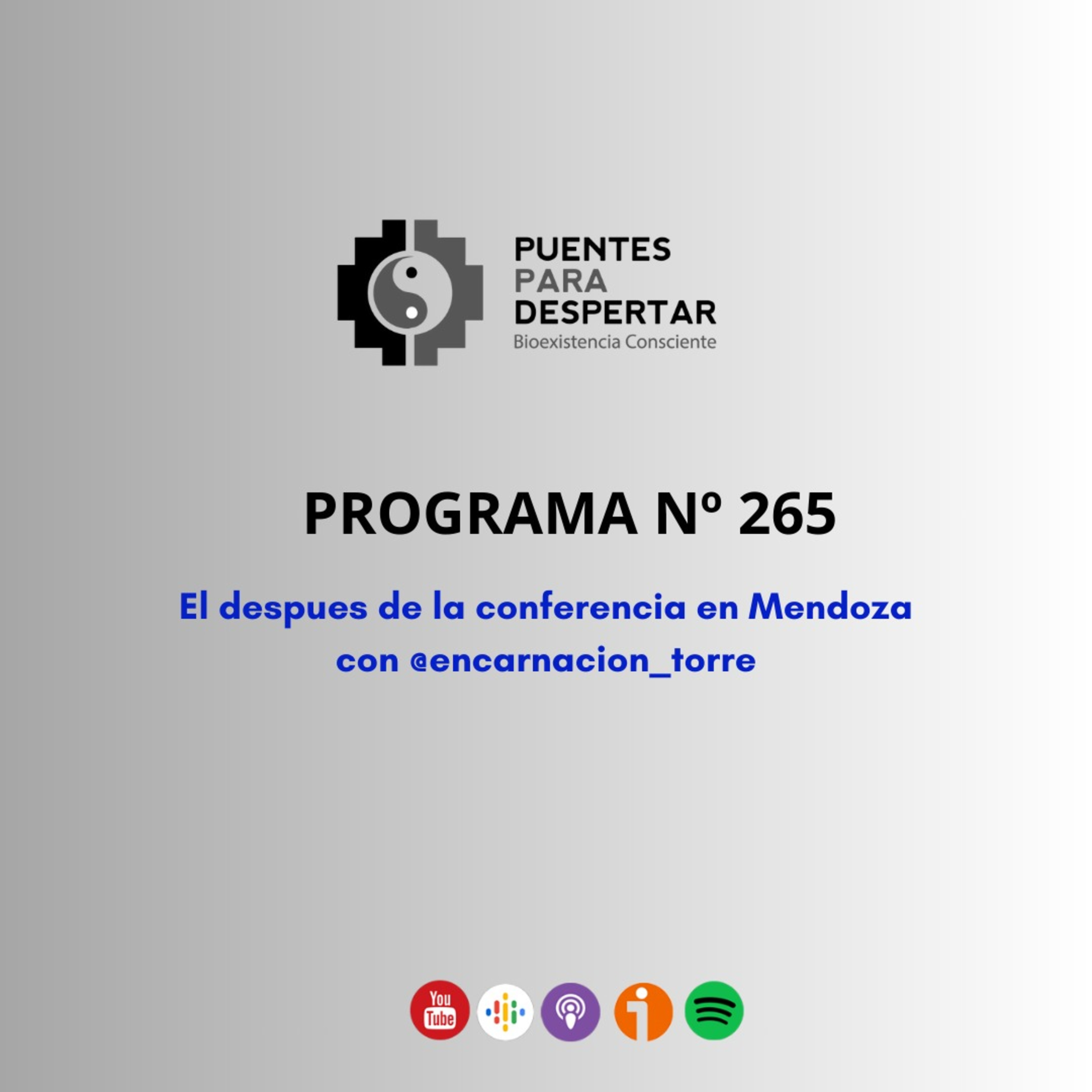 Programa Nro.265 de Puentes para Despertar, con Encarnacion Torre como invitada especial episode artwork