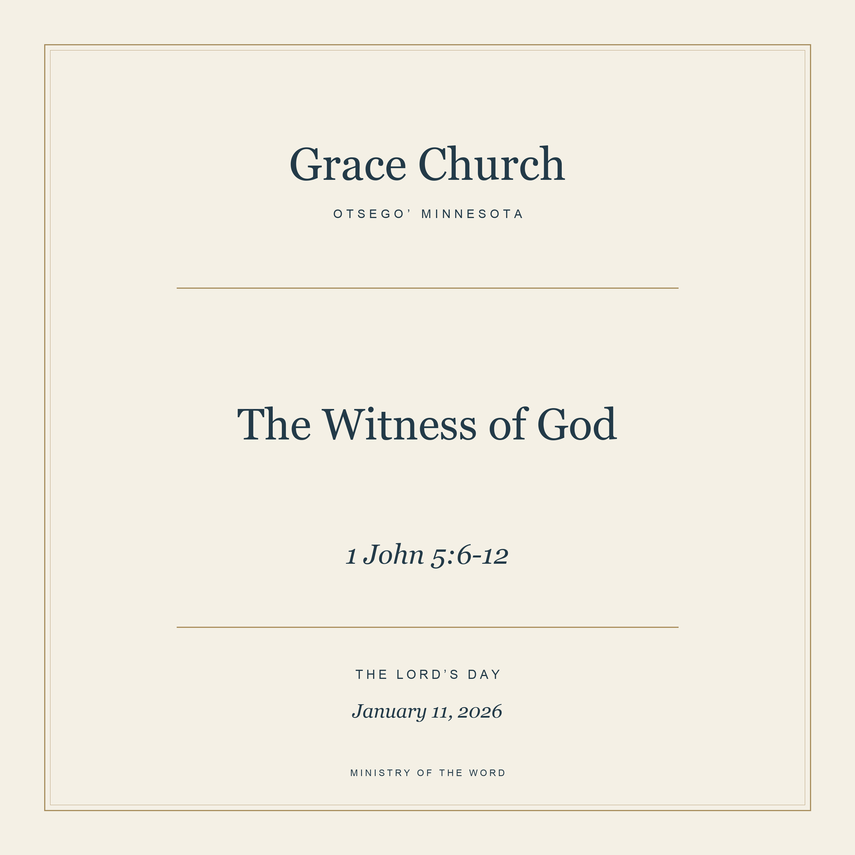 1 John 5:6-12: The Witness of God episode artwork