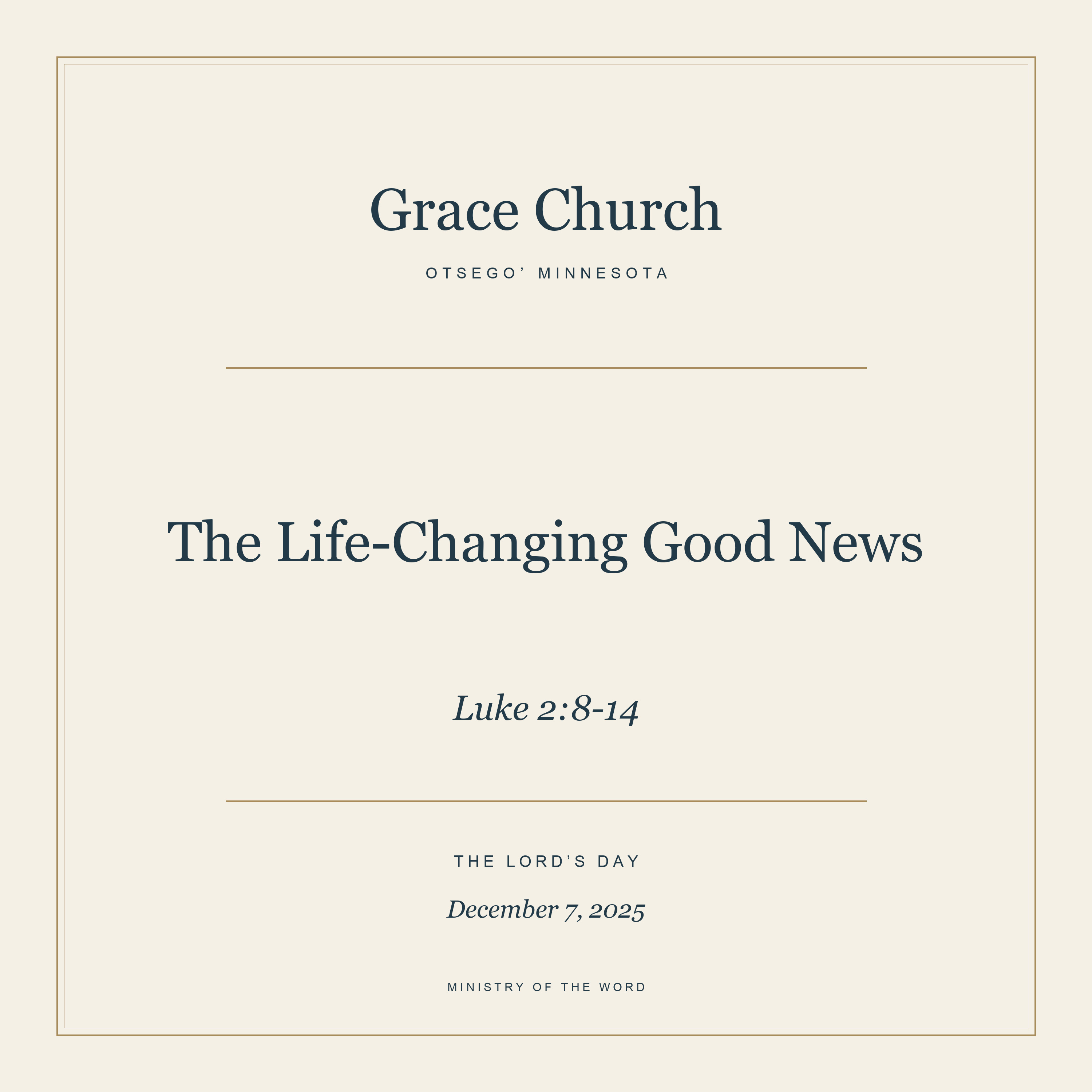 Luke 2:8-14: The Life-Changing Good News episode artwork