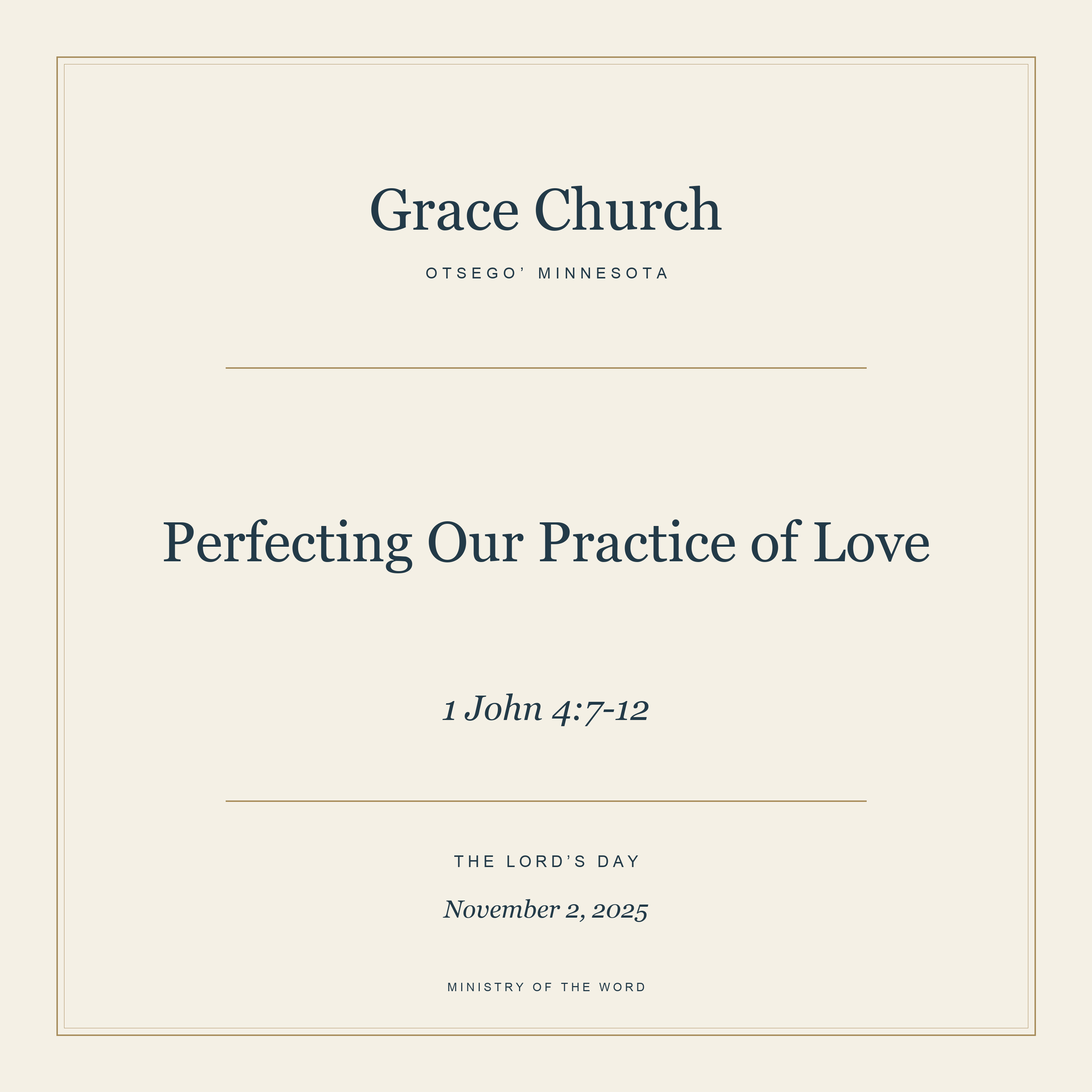1 John 4:7-12: Perfecting Our Practice of Love episode artwork