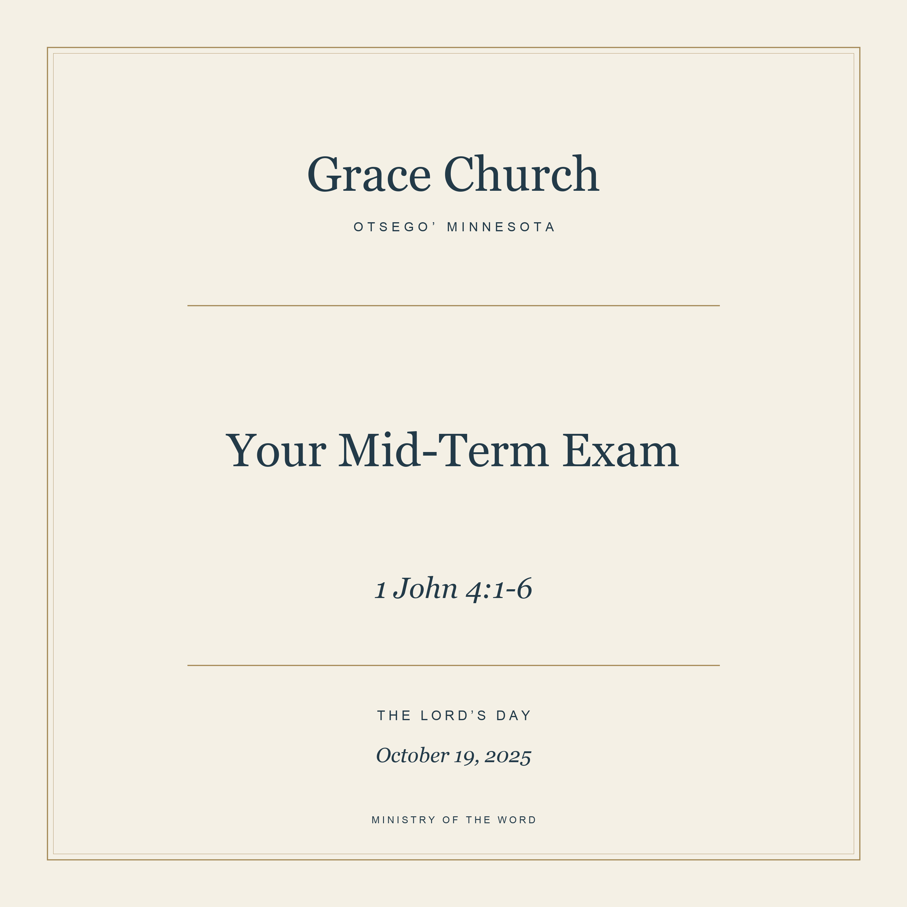 1 John 4:1-6: Your Mid-Term Exam episode artwork