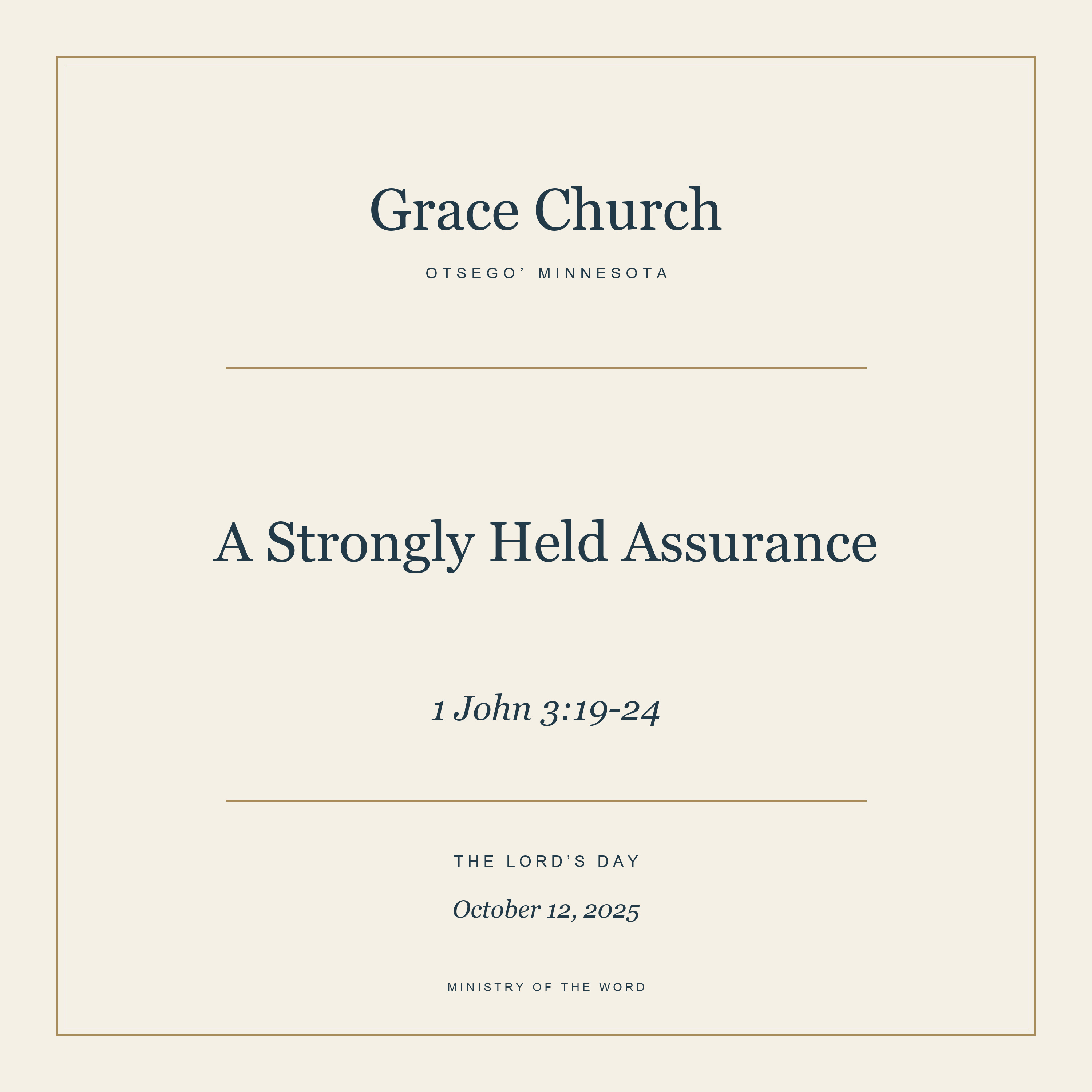 1 John 3:19-24: A Strongly Held Assurance episode artwork