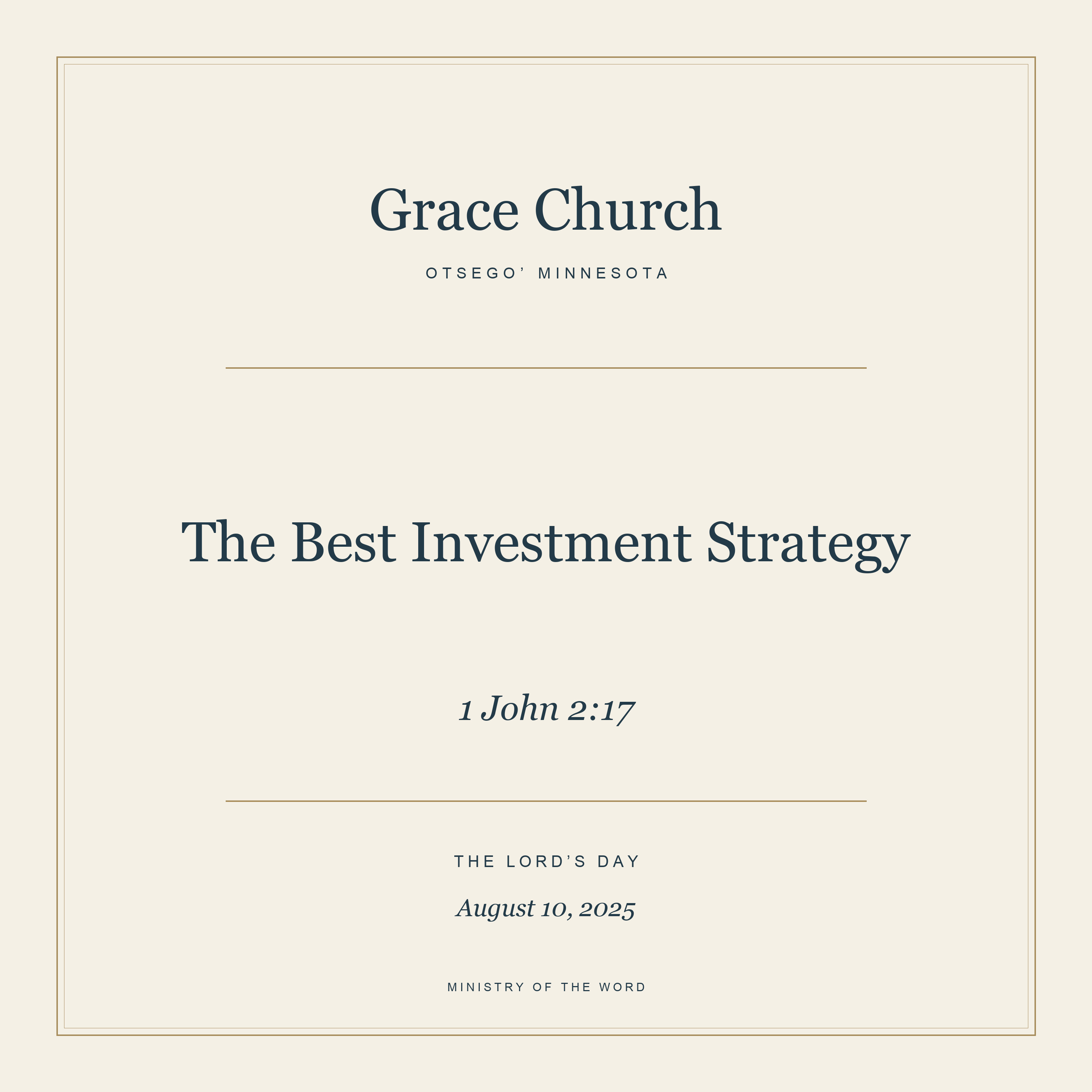 1 John 2:17: The Best Investment Strategy episode artwork
