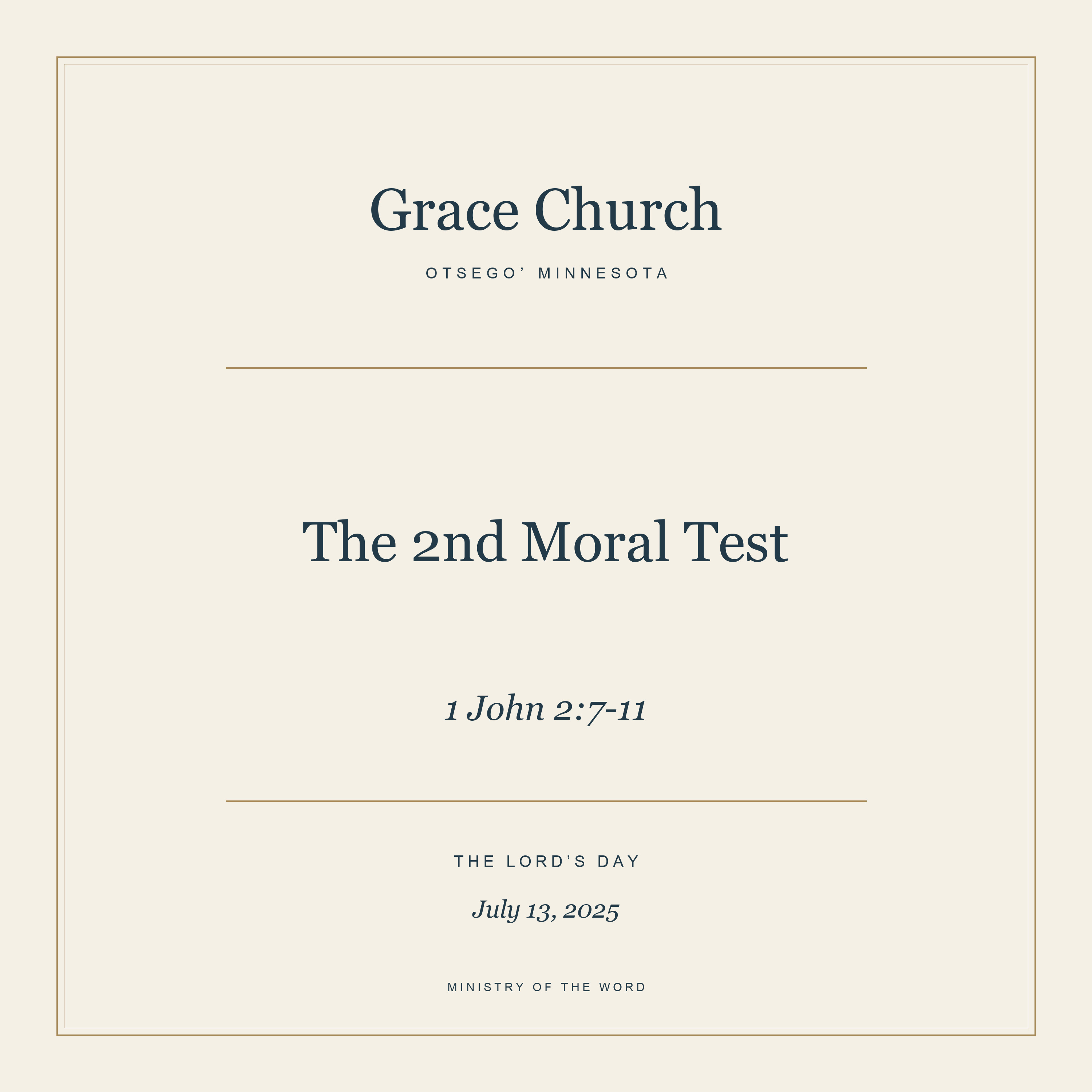 1 John 2:7-11: The 2nd Moral Test episode artwork