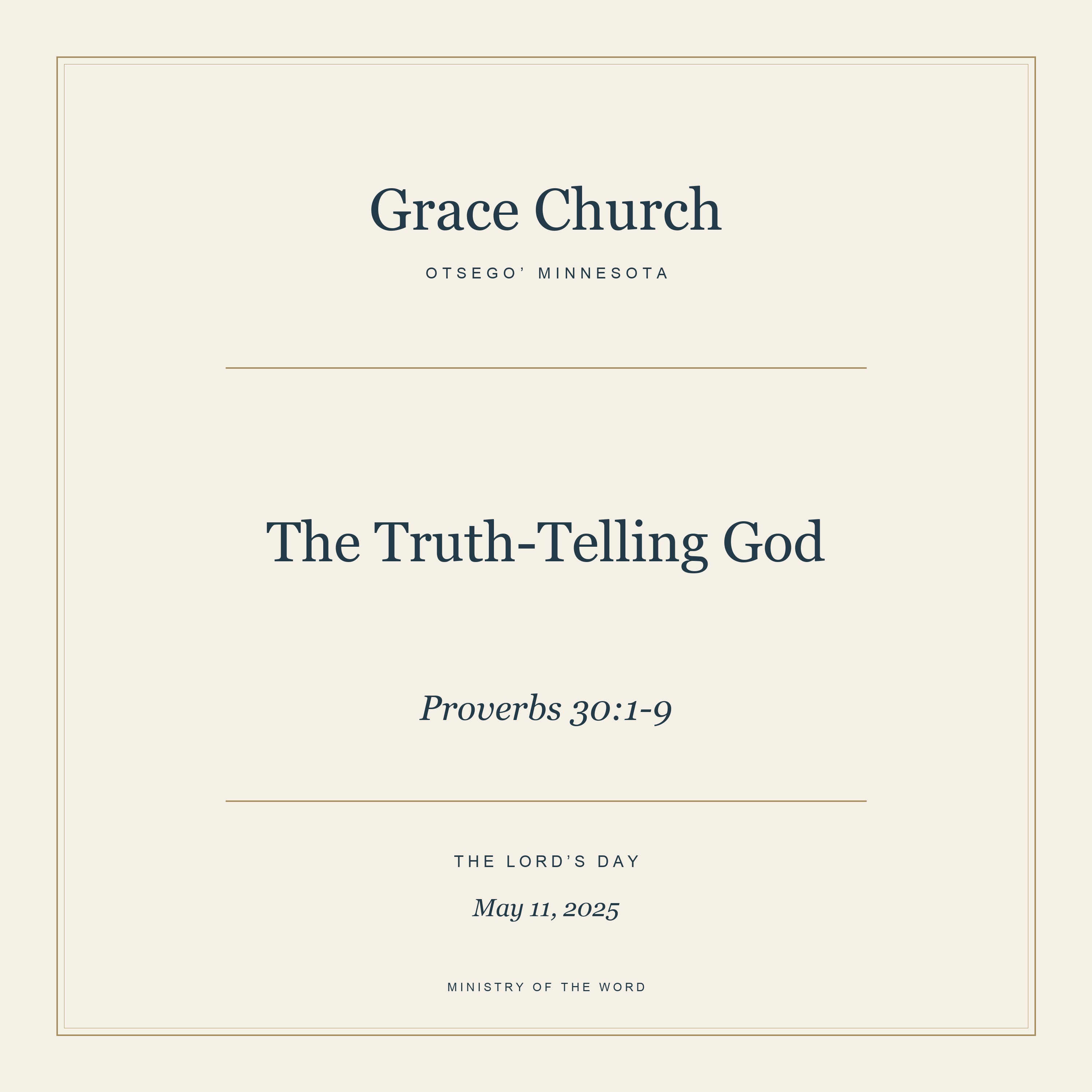 Proverbs 30:1-9: The Truth-Telling God episode artwork