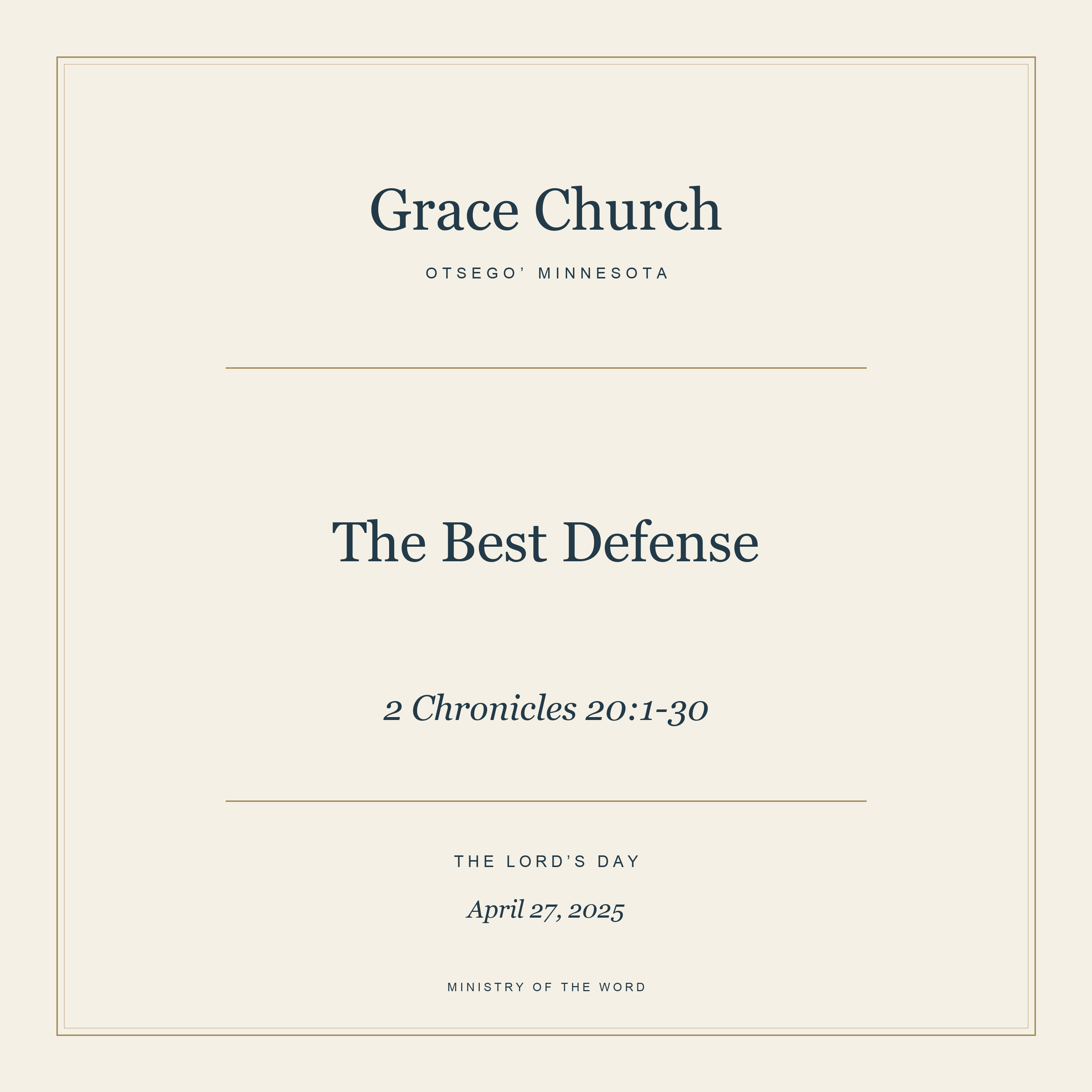 2 Chronicles 20:1-30: The Best Defense episode artwork