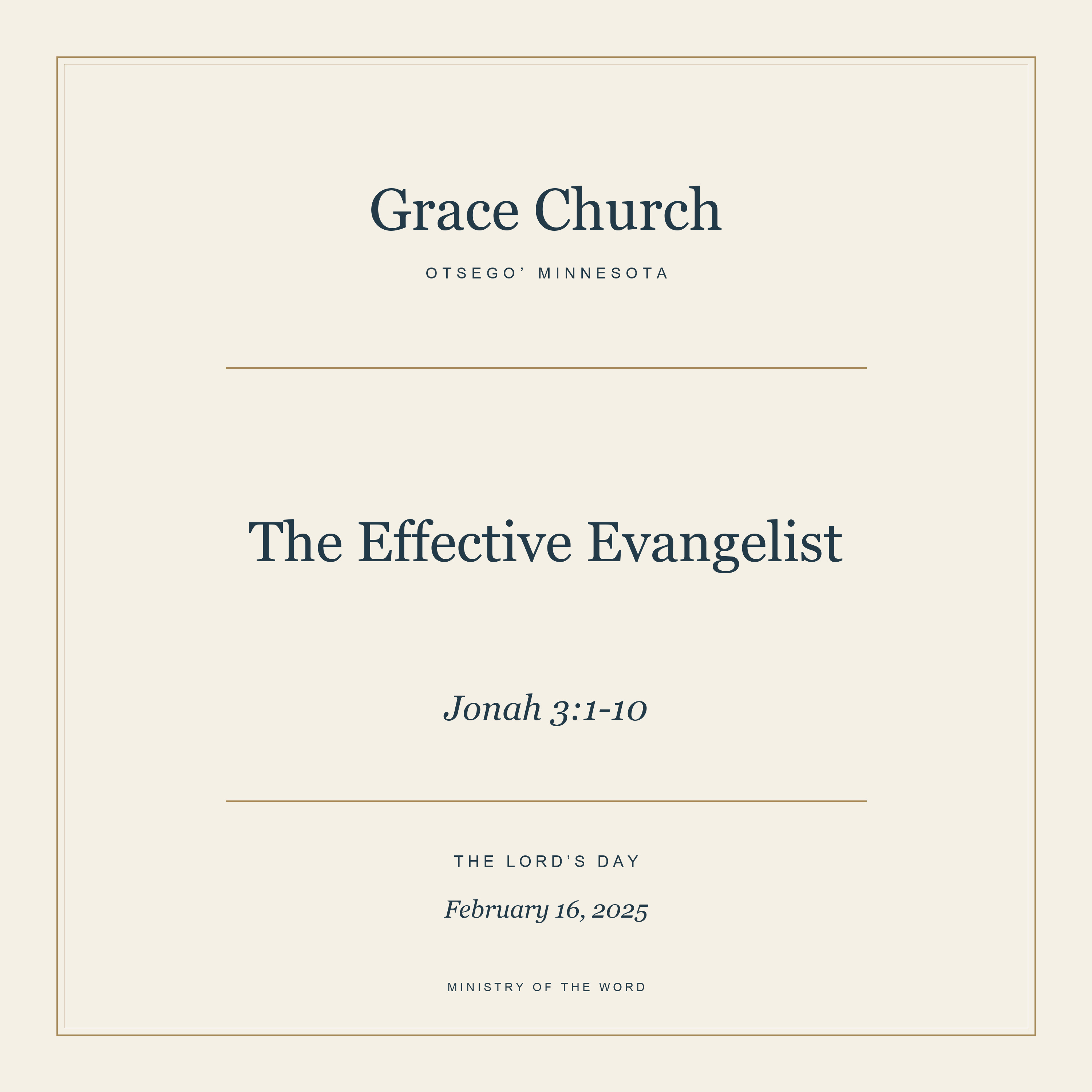 Jonah 3:1-10: The Effective Evangelist episode artwork