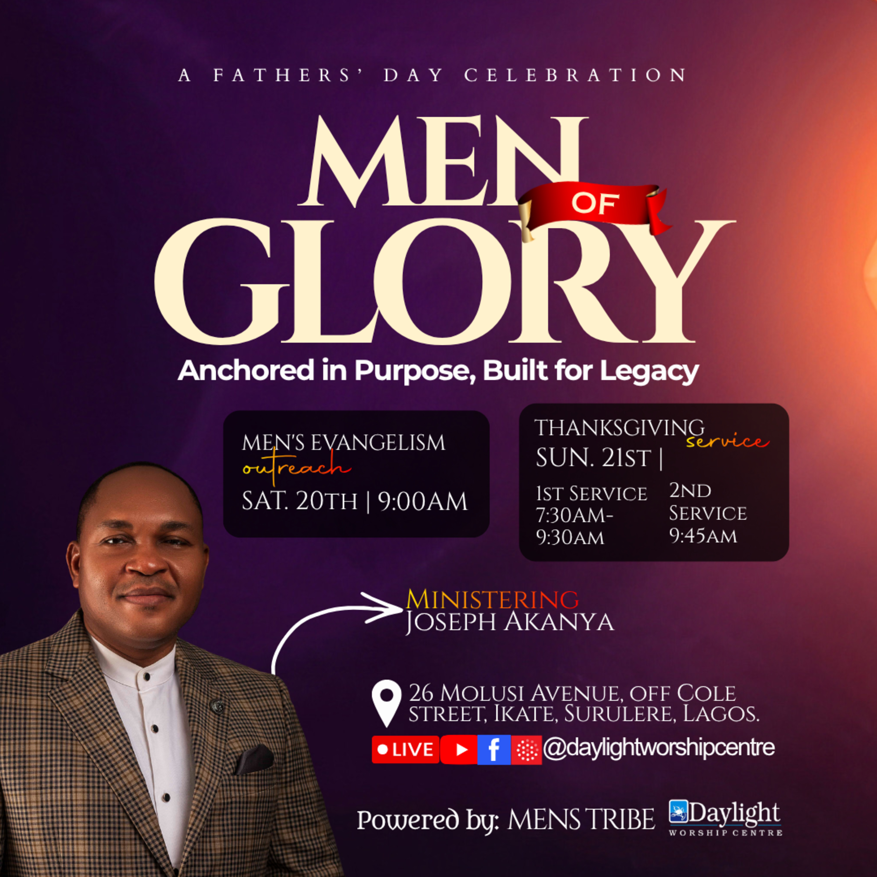 Men of Glory: Anchored in Purpose (with Joseph Akanya) episode artwork