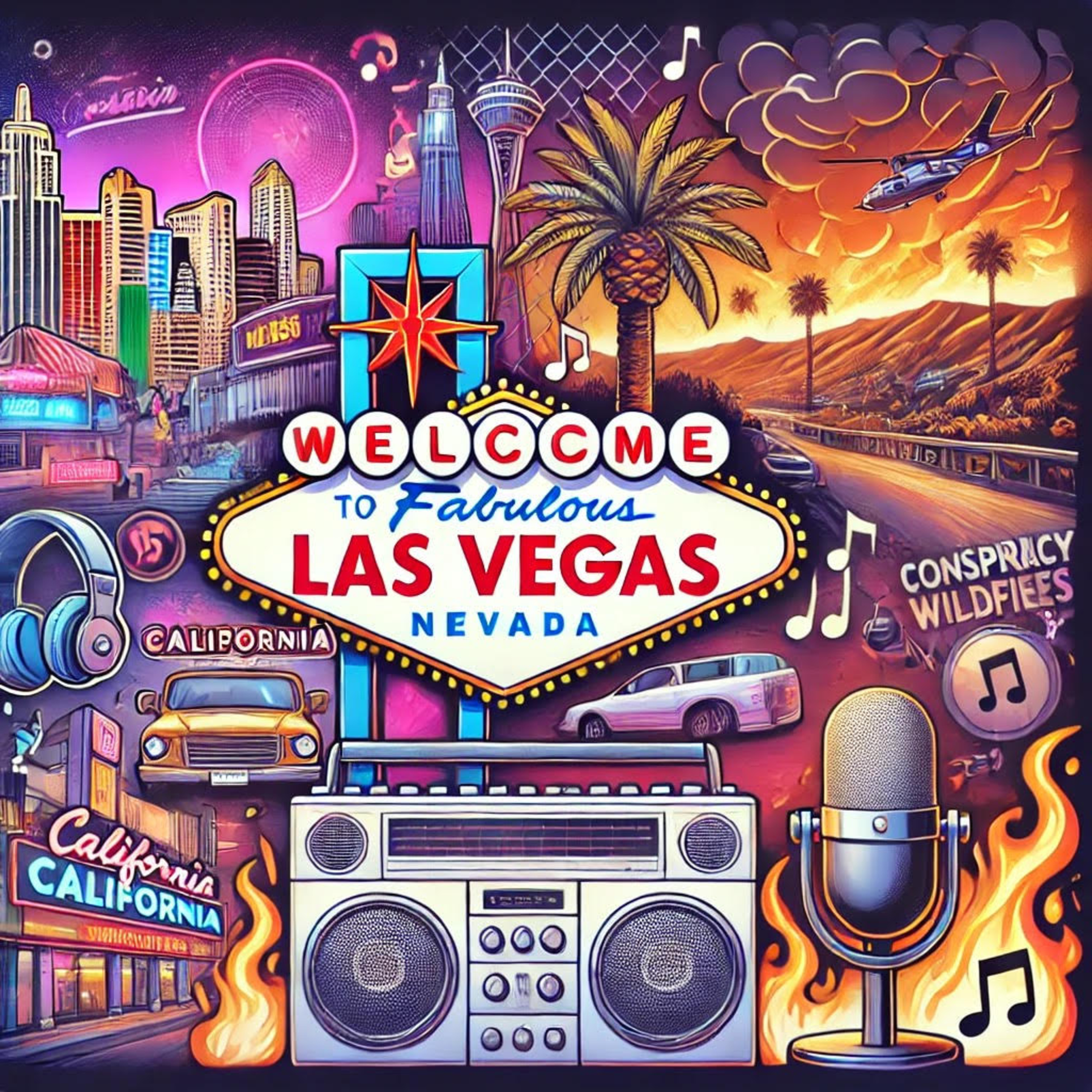 Episode 8: Vegas Wildness, Big Back Segment, Hip Hop News, and California Wildfires Conspiracies episode artwork