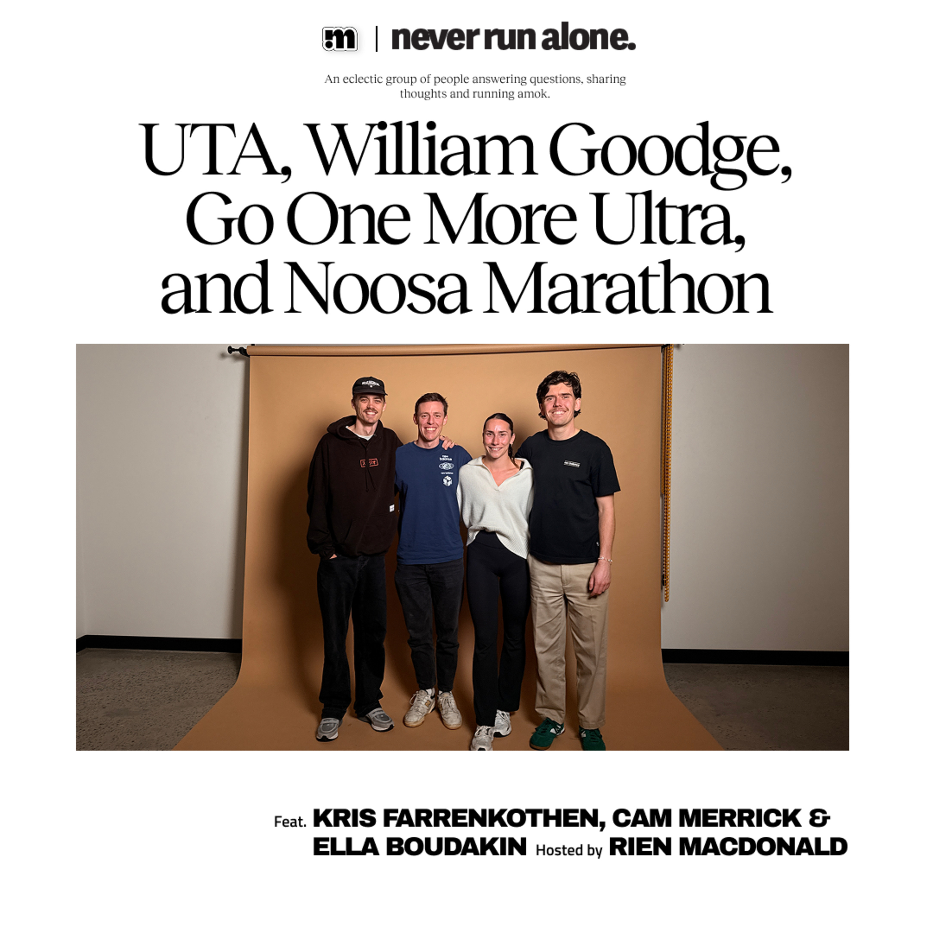 UTA, William Goodge, Go One More Ultra & Noosa Marathon with Farrenkothen, Merrick & Boudakin