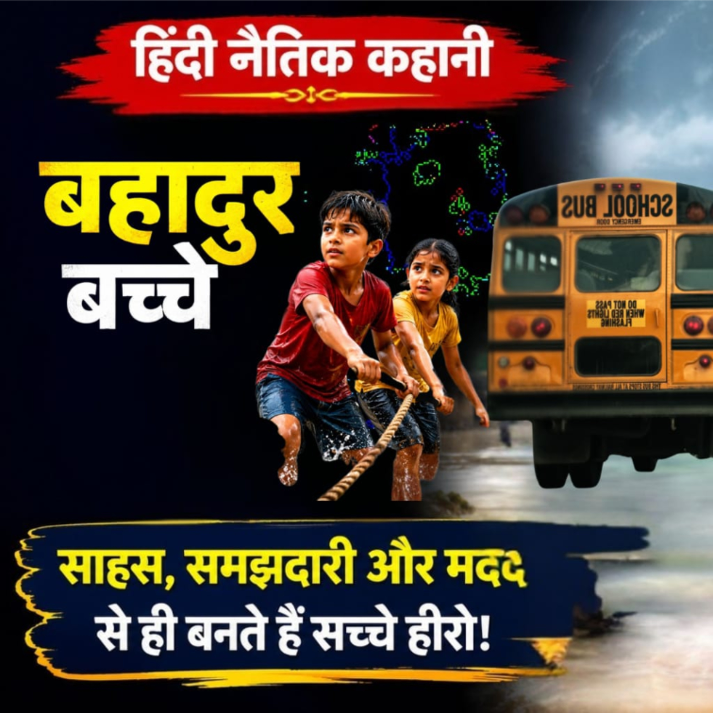 बहादुर बच्चे | Moral Hindi Story | Courageous Children | bedtime stories 
