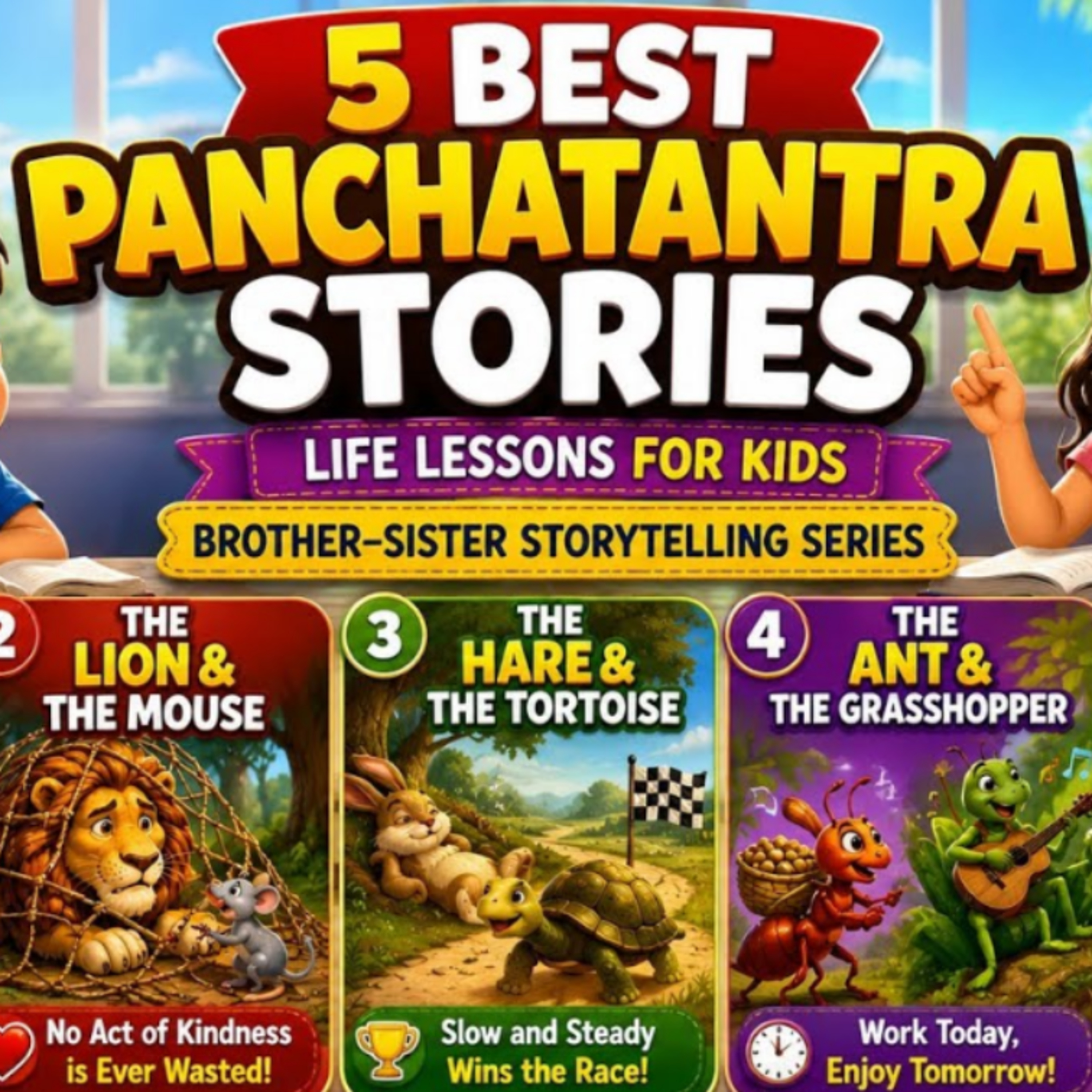 Panchatantra Stories for Kids | Brother-Sister Storytelling Series | Life Lessons for Children